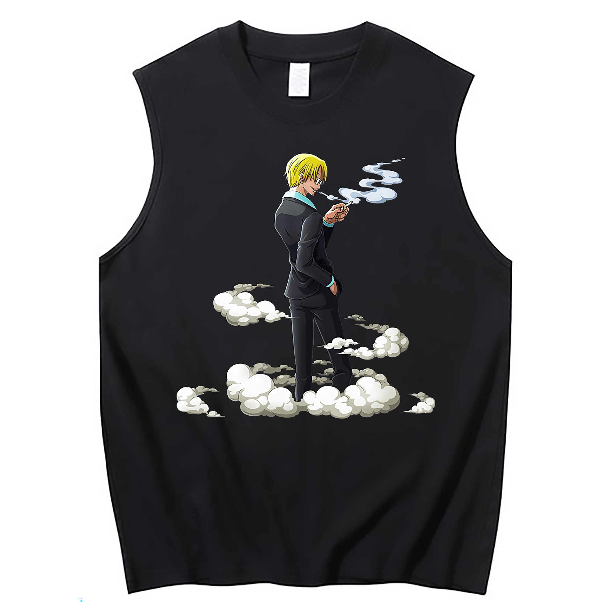 （画像用） ワンピース サンジ ONE PIECE Sanji コットン100％タンクトップ（フロントプリント）
