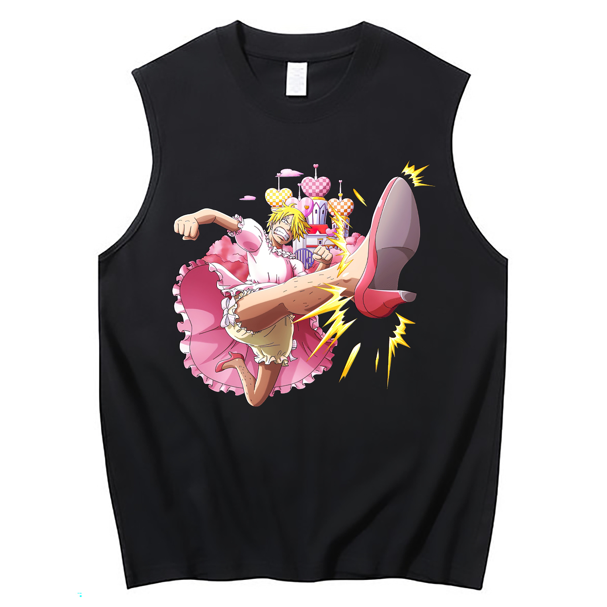 （画像用） ワンピース サンジ ONE PIECE Sanji コットン100％タンクトップ（フロントプリント）