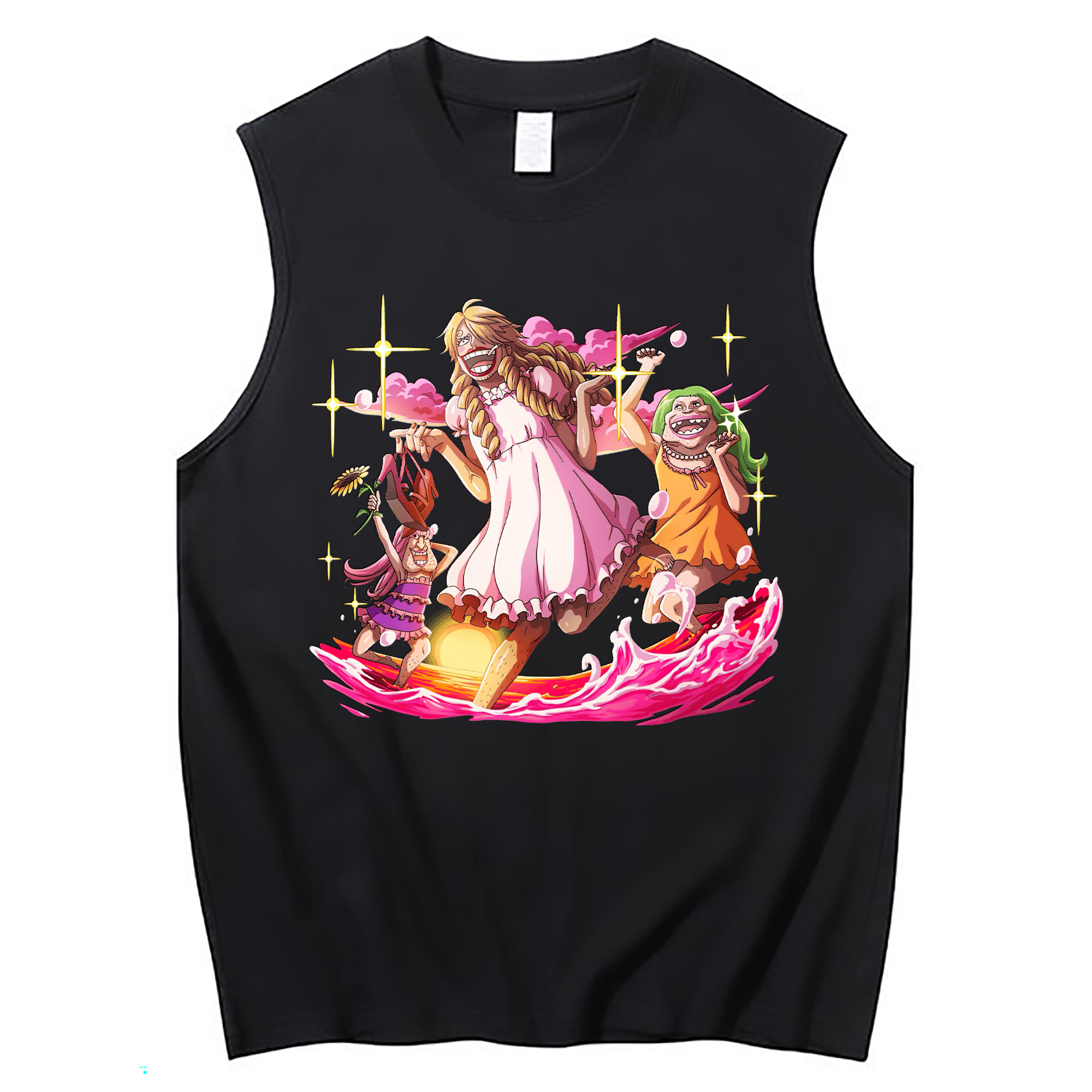 （画像用） ワンピース サンジ ONE PIECE Sanji コットン100％タンクトップ（フロントプリント）