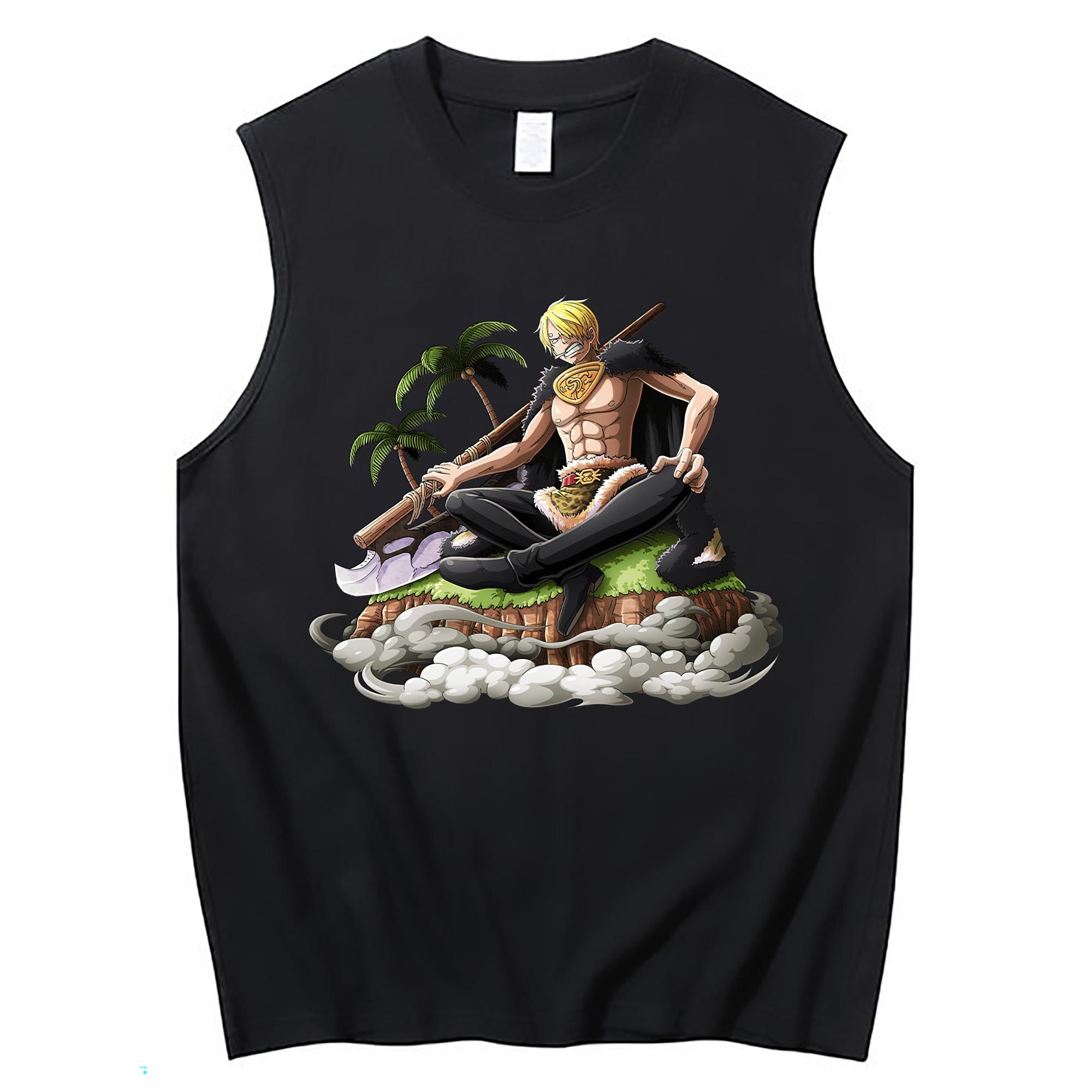 （画像用） ワンピース サンジ ONE PIECE Sanji コットン100％タンクトップ（フロントプリント）