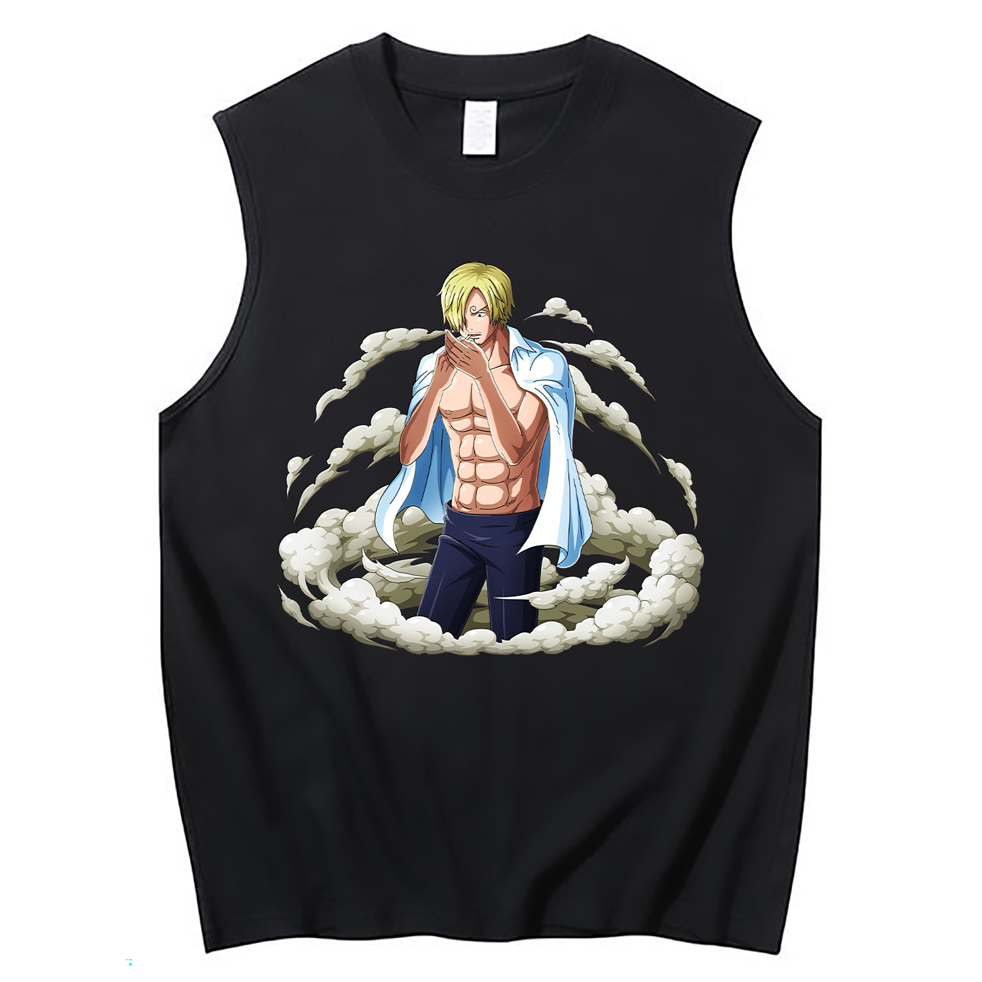 （画像用） ワンピース サンジ ONE PIECE Sanji コットン100％タンクトップ（フロントプリント）