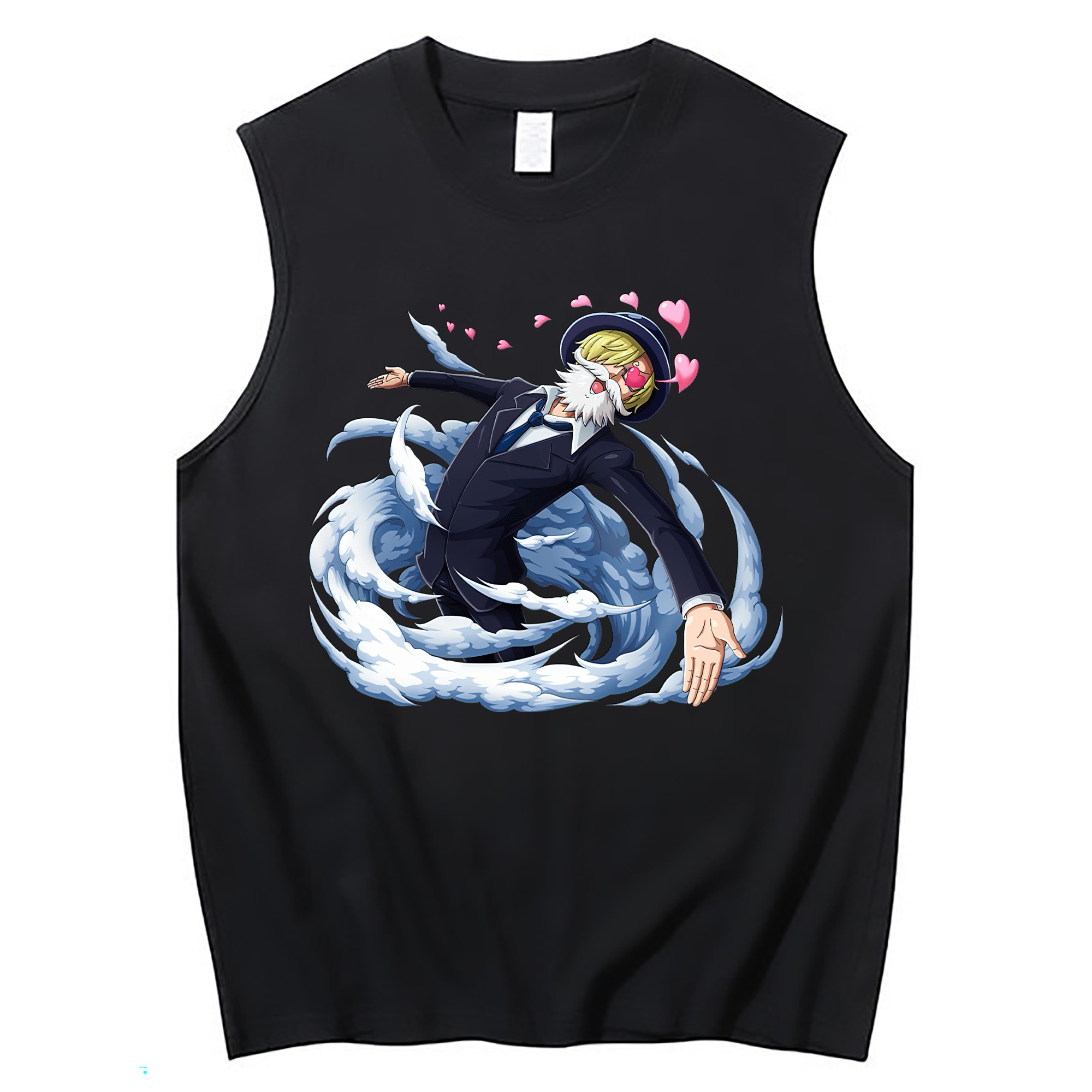 （画像用） ワンピース サンジ ONE PIECE Sanji コットン100％タンクトップ（フロントプリント）