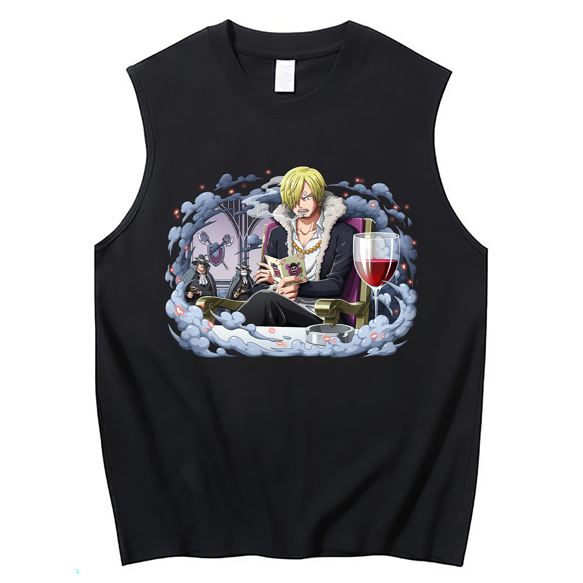 （画像用） ワンピース サンジ ONE PIECE Sanji コットン100％タンクトップ（フロントプリント）