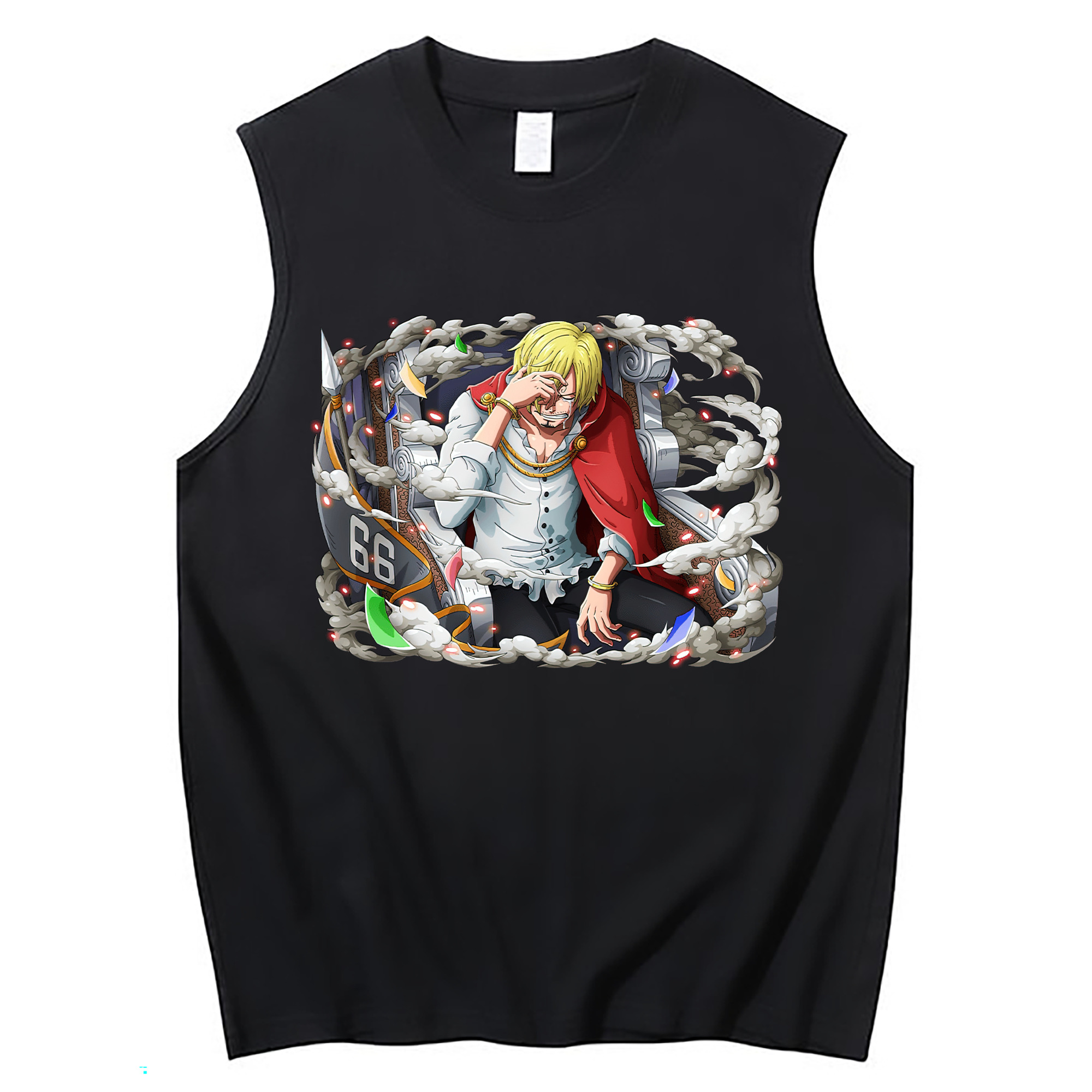 （画像用） ワンピース サンジ ONE PIECE Sanji コットン100％タンクトップ（フロントプリント）