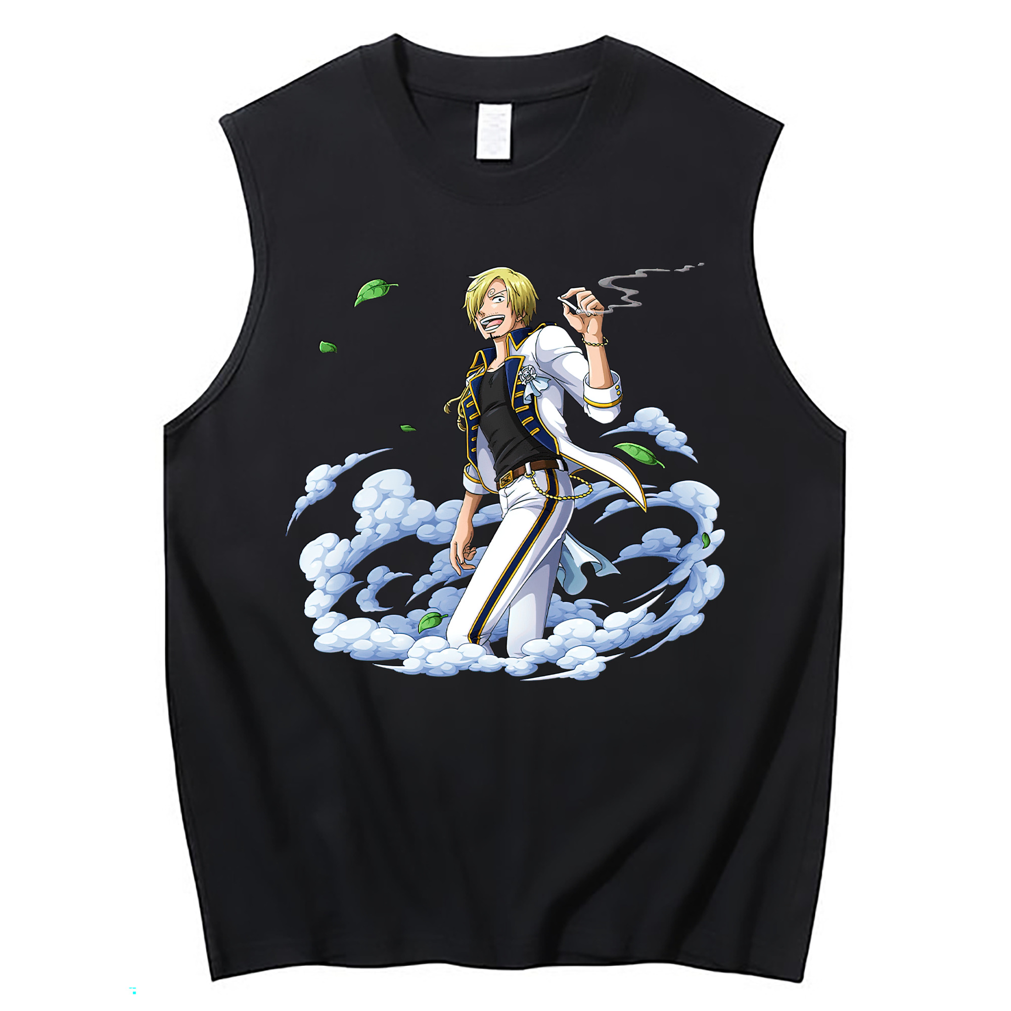 （画像用） ワンピース サンジ ONE PIECE Sanji コットン100％タンクトップ（フロントプリント）