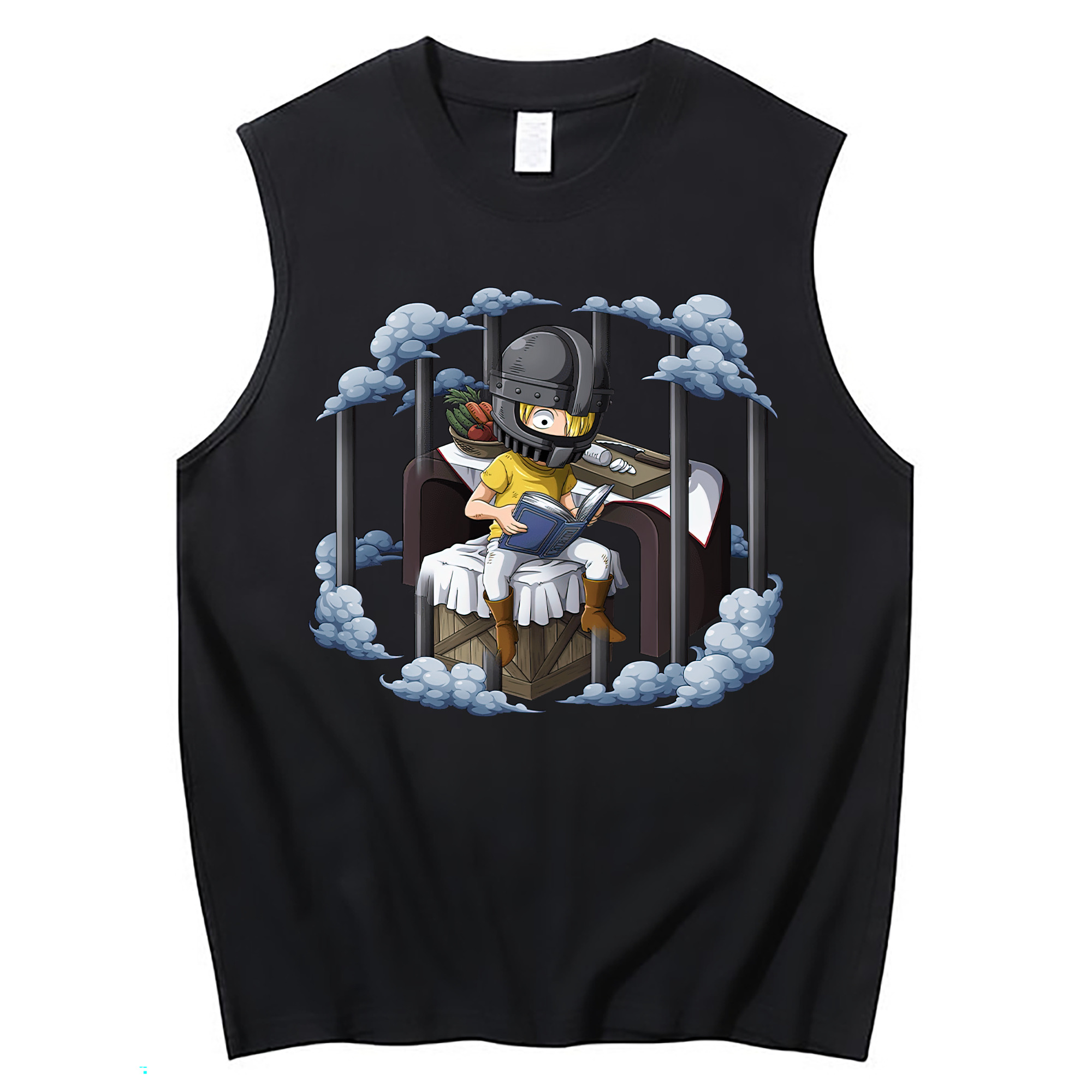（画像用） ワンピース サンジ ONE PIECE Sanji コットン100％タンクトップ（フロントプリント）
