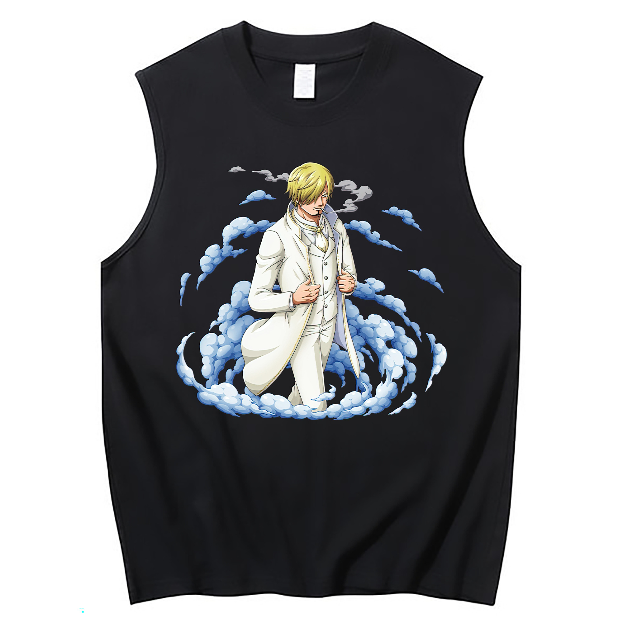 （画像用） ワンピース サンジ ONE PIECE Sanji コットン100％タンクトップ（フロントプリント）