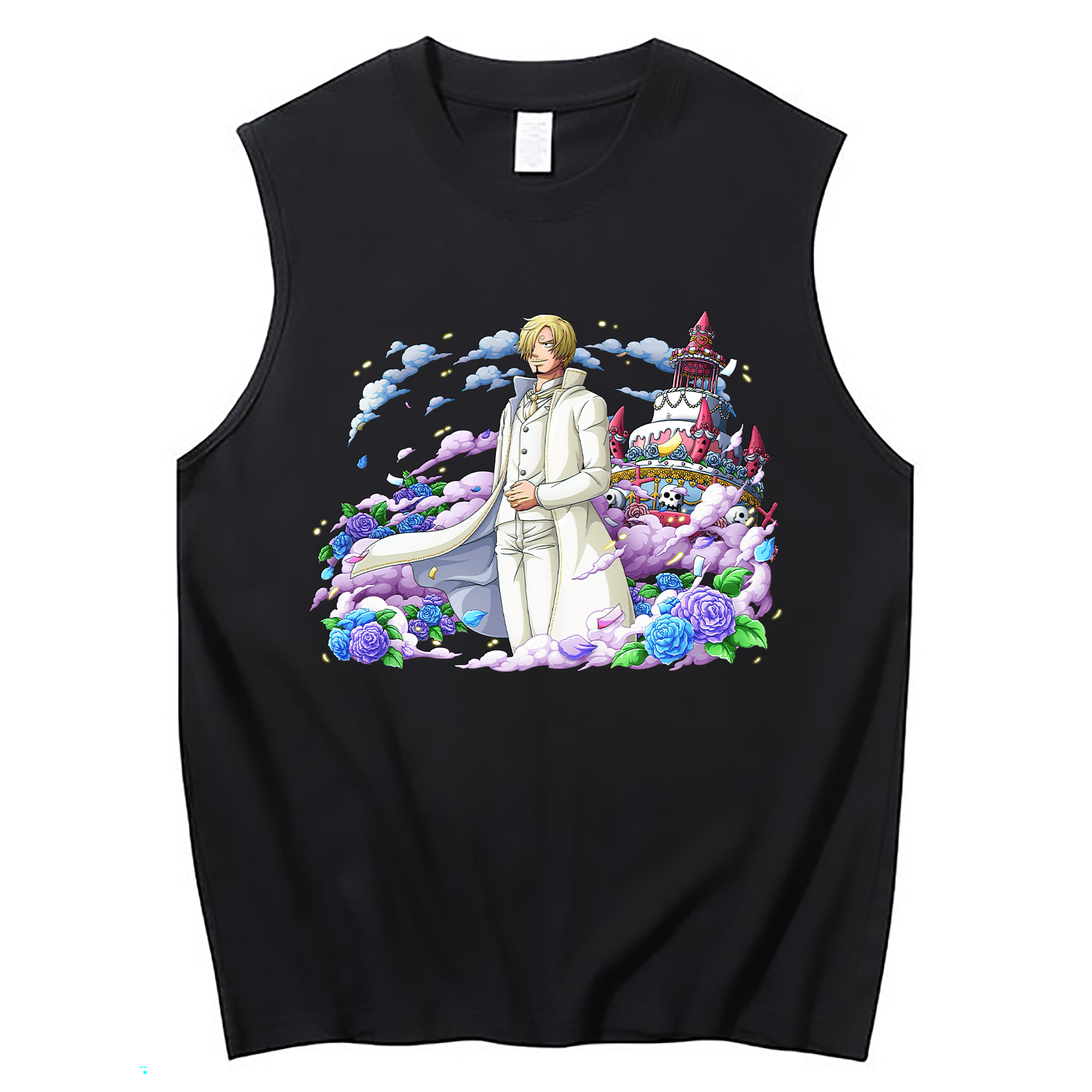 （画像用） ワンピース サンジ ONE PIECE Sanji コットン100％タンクトップ（フロントプリント）