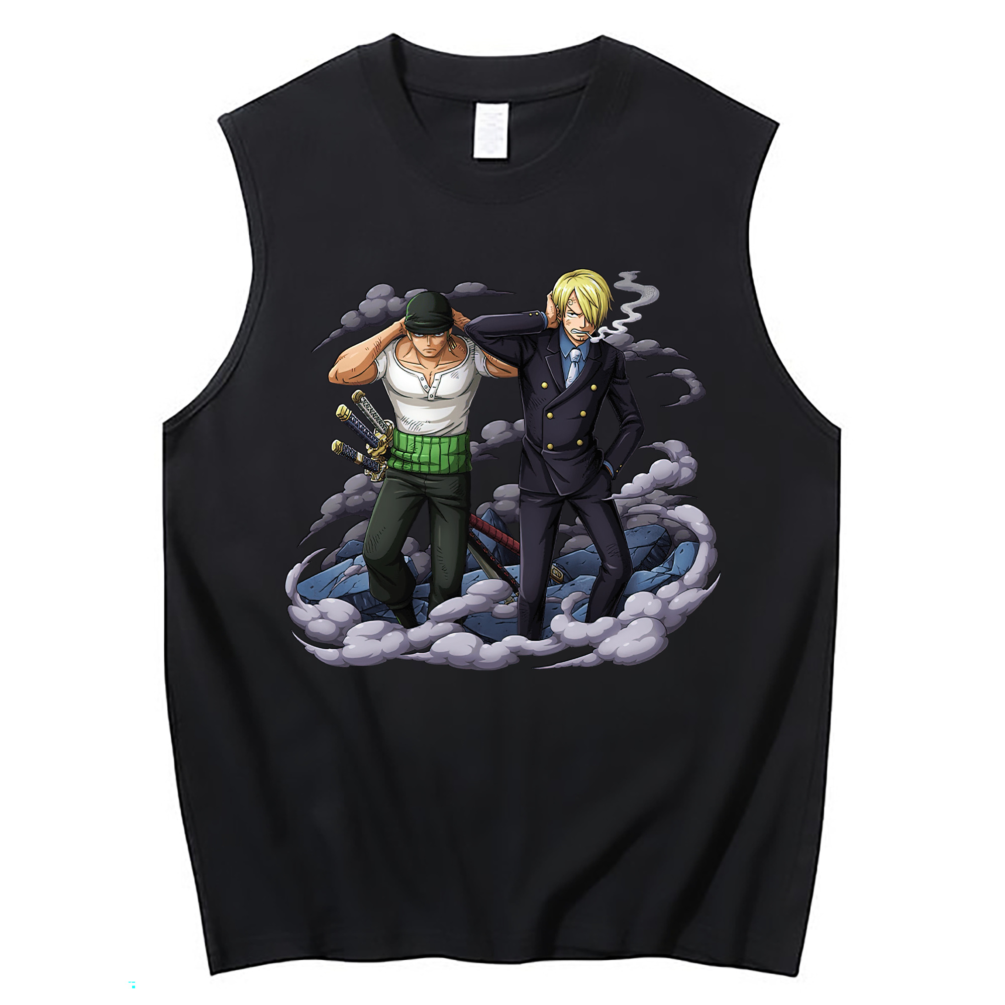 （画像用） ワンピース サンジ ONE PIECE Sanji コットン100％タンクトップ（フロントプリント）
