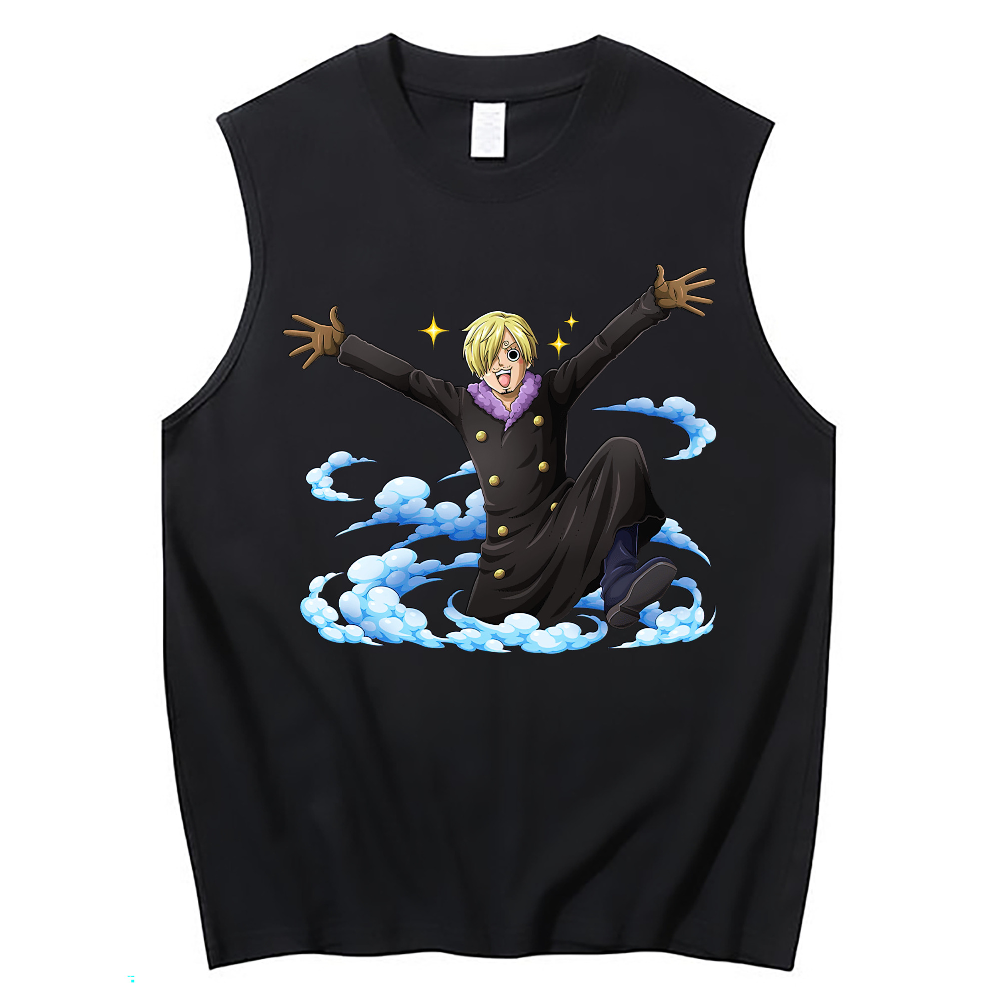 （画像用） ワンピース サンジ ONE PIECE Sanji コットン100％タンクトップ（フロントプリント）