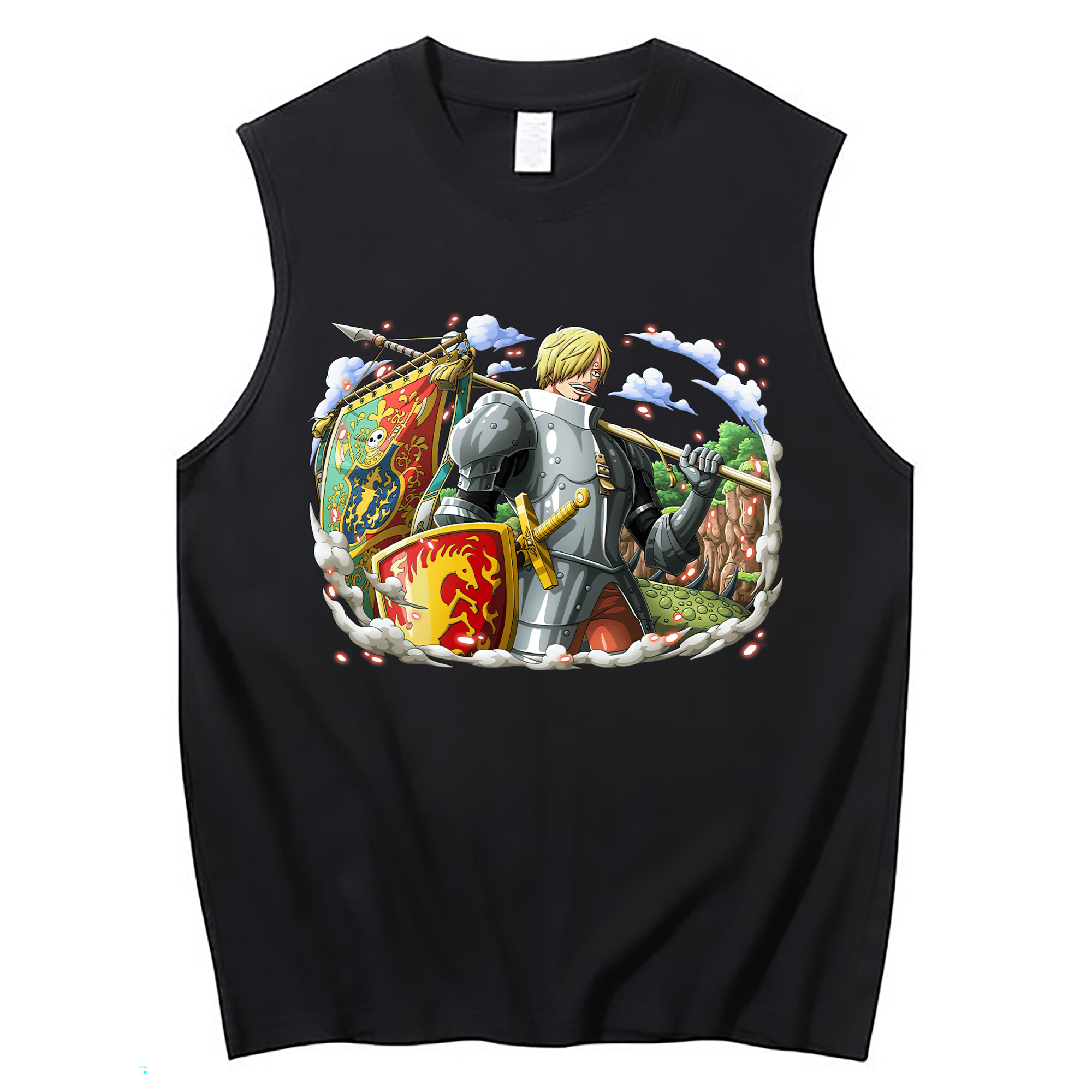 （画像用） ワンピース サンジ ONE PIECE Sanji コットン100％タンクトップ（フロントプリント）