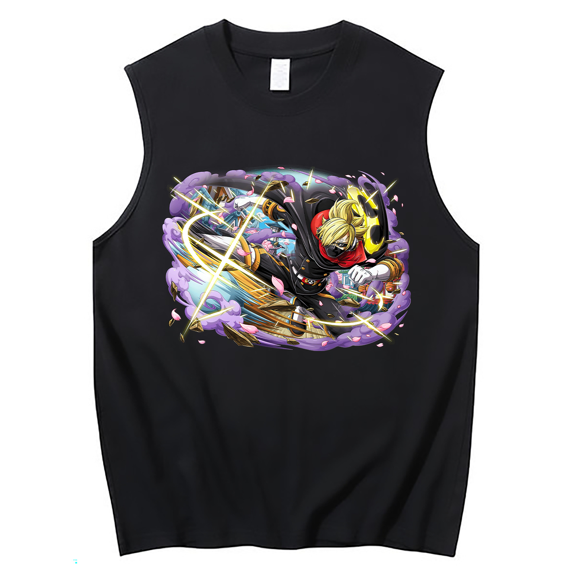 （画像用） ワンピース サンジ ONE PIECE Sanji コットン100％タンクトップ（フロントプリント）