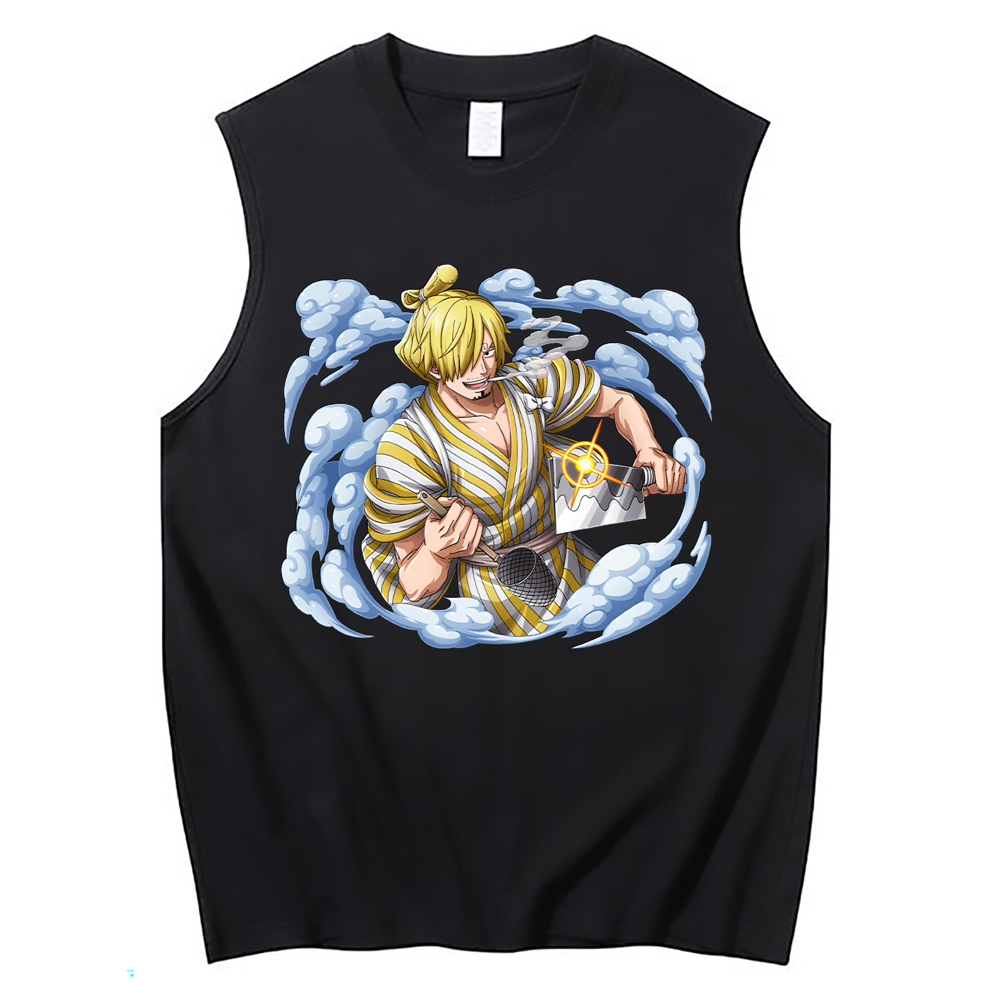 （画像用） ワンピース サンジ ONE PIECE Sanji コットン100％タンクトップ（フロントプリント）