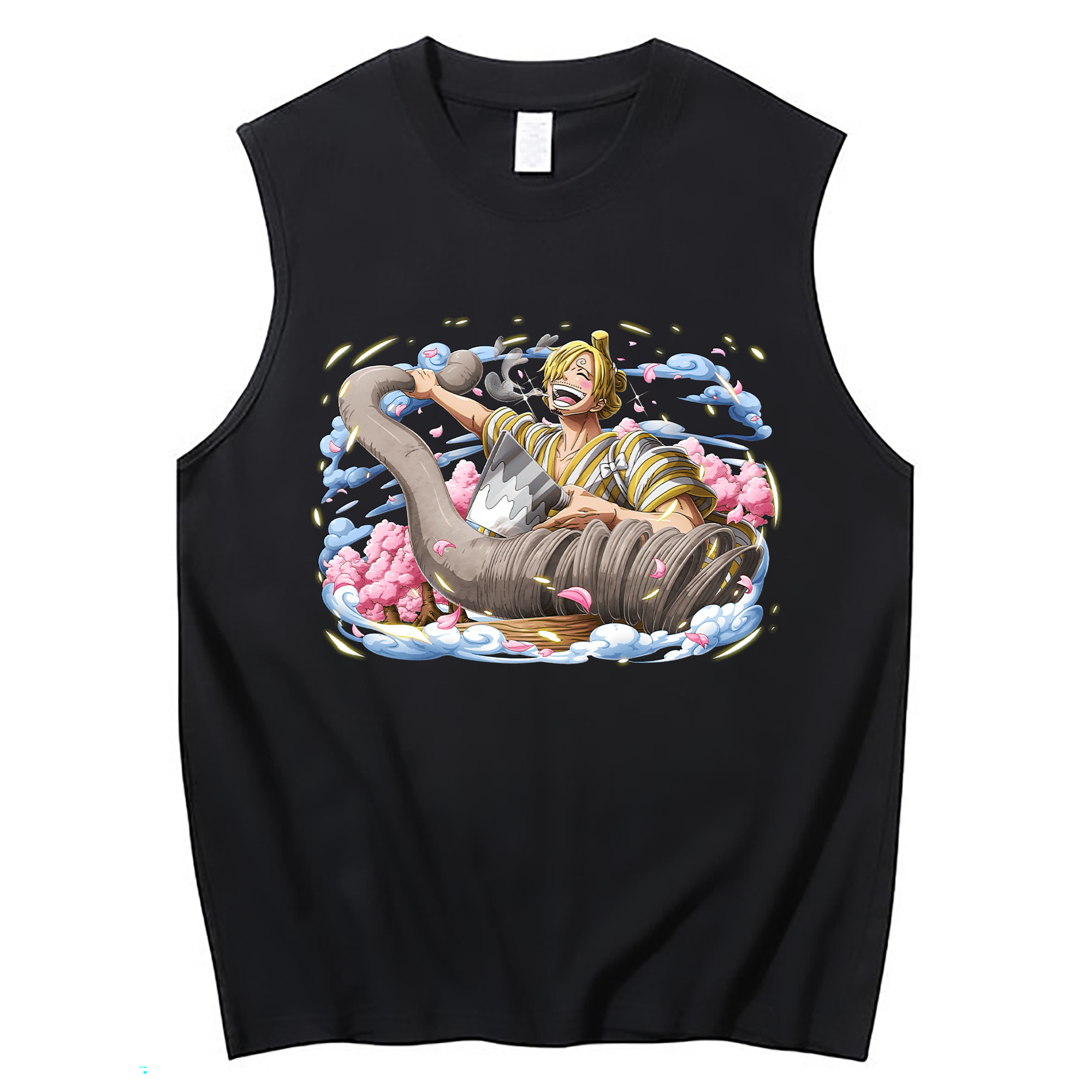 （画像用） ワンピース サンジ ONE PIECE Sanji コットン100％タンクトップ（フロントプリント）