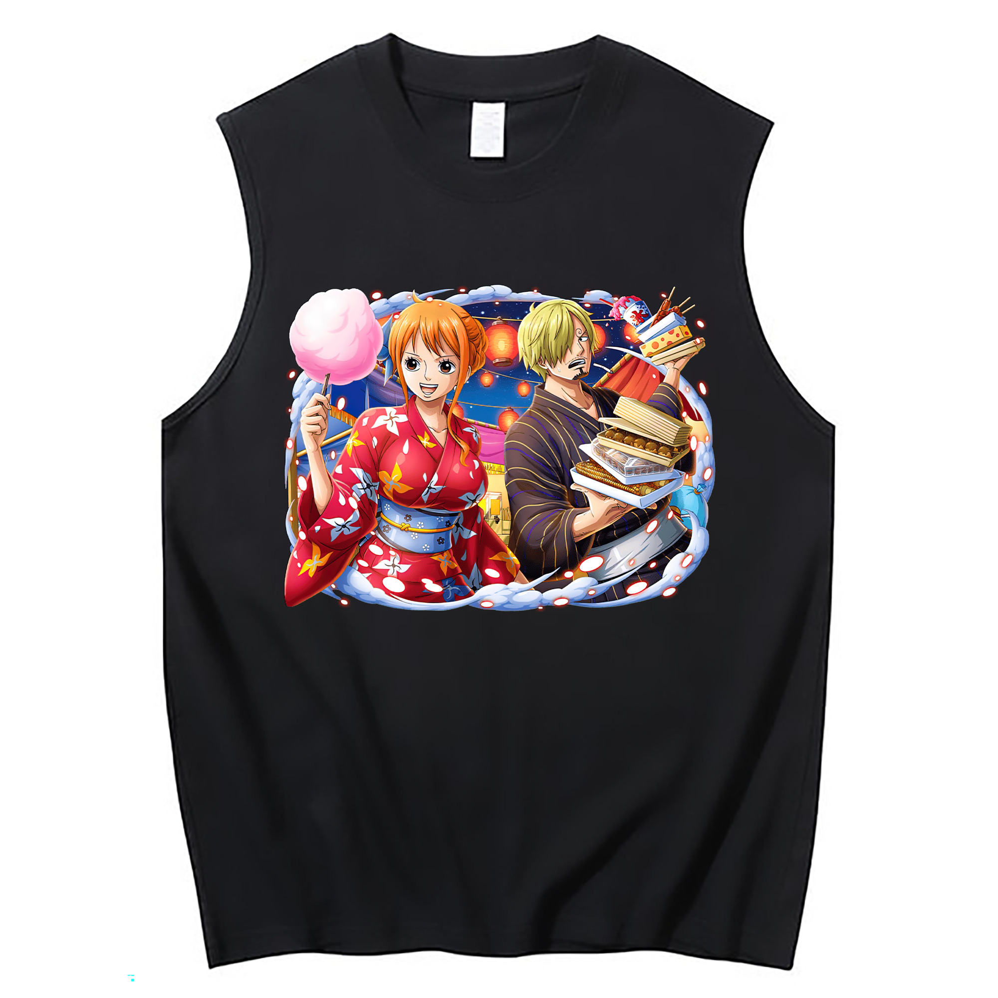 （画像用） ワンピース サンジ ONE PIECE Sanji コットン100％タンクトップ（フロントプリント）