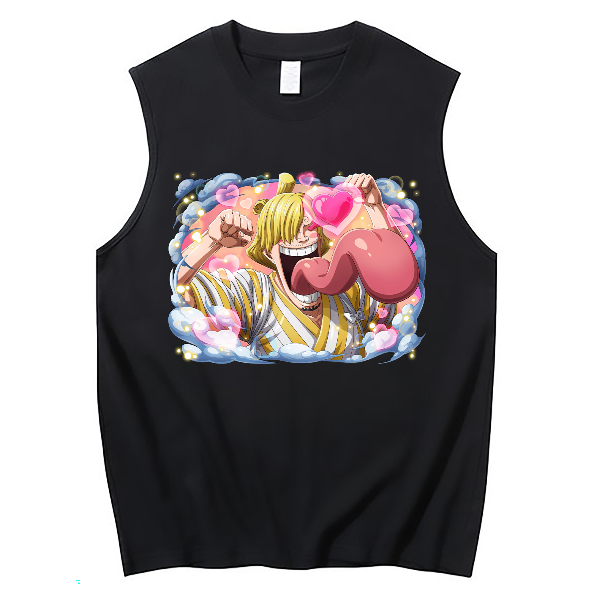 （画像用） ワンピース サンジ ONE PIECE Sanji コットン100％タンクトップ（フロントプリント）