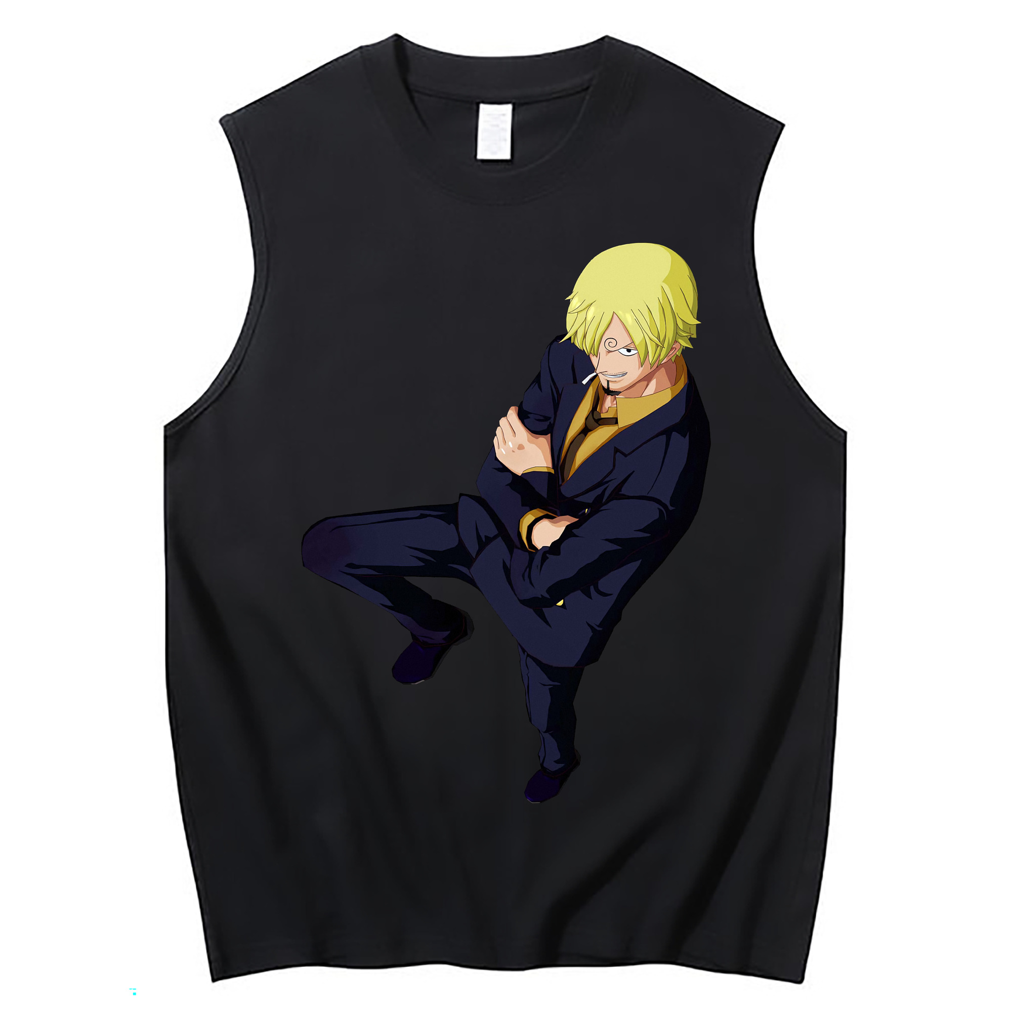 （画像用） ワンピース サンジ ONE PIECE Sanji コットン100％タンクトップ（フロントプリント）