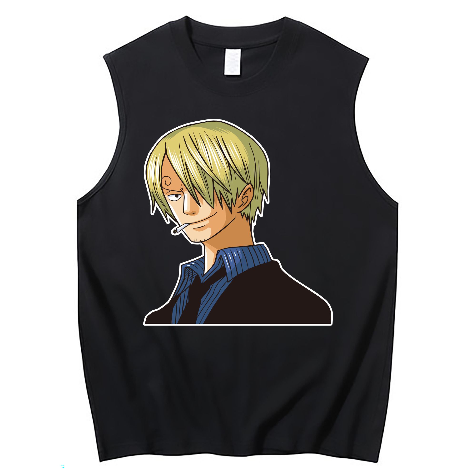 （画像用） ワンピース サンジ ONE PIECE Sanji コットン100％タンクトップ（フロントプリント）
