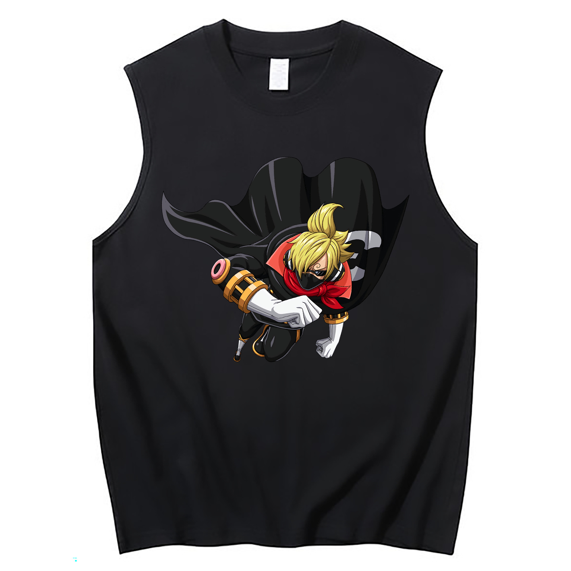 （画像用） ワンピース サンジ ONE PIECE Sanji コットン100％タンクトップ（フロントプリント）