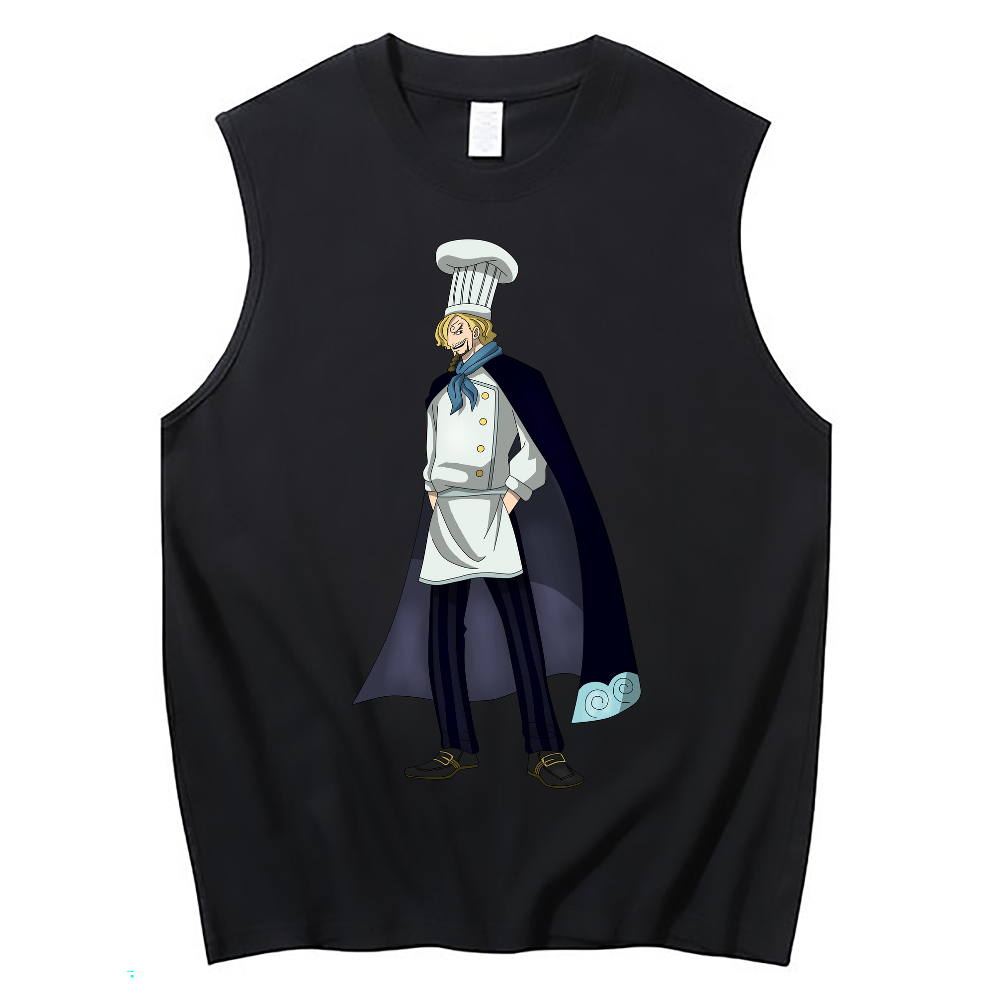 （画像用） ワンピース サンジ ONE PIECE Sanji コットン100％タンクトップ（フロントプリント）