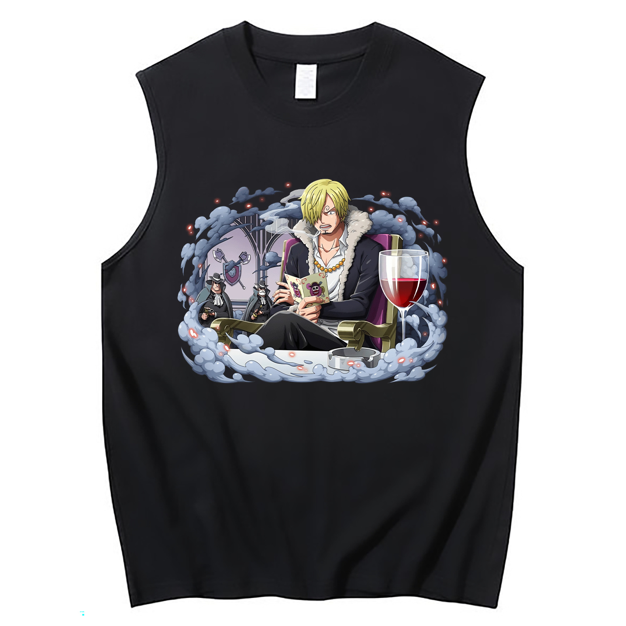（画像用） ワンピース サンジ ONE PIECE Sanji コットン100％タンクトップ（フロントプリント）