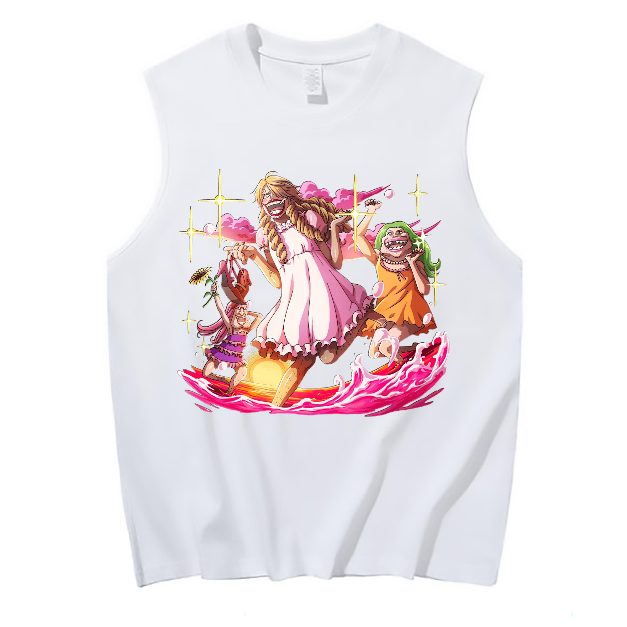 （画像用） ワンピース サンジ ONE PIECE Sanji コットン100％タンクトップ（フロントプリント）
