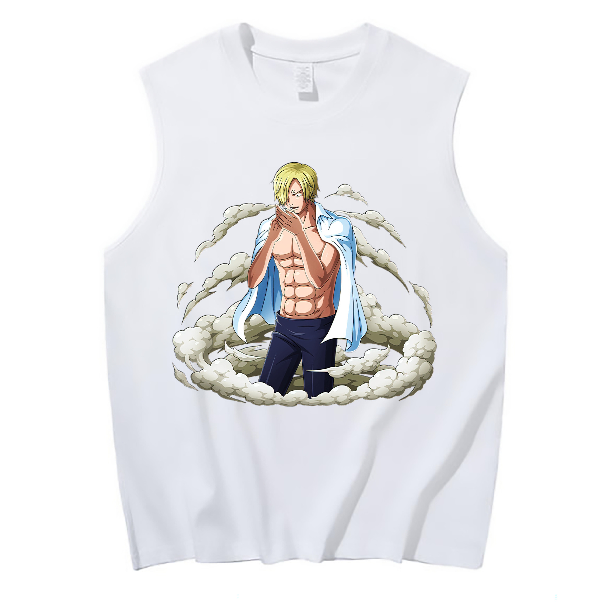 （画像用） ワンピース サンジ ONE PIECE Sanji コットン100％タンクトップ（フロントプリント）