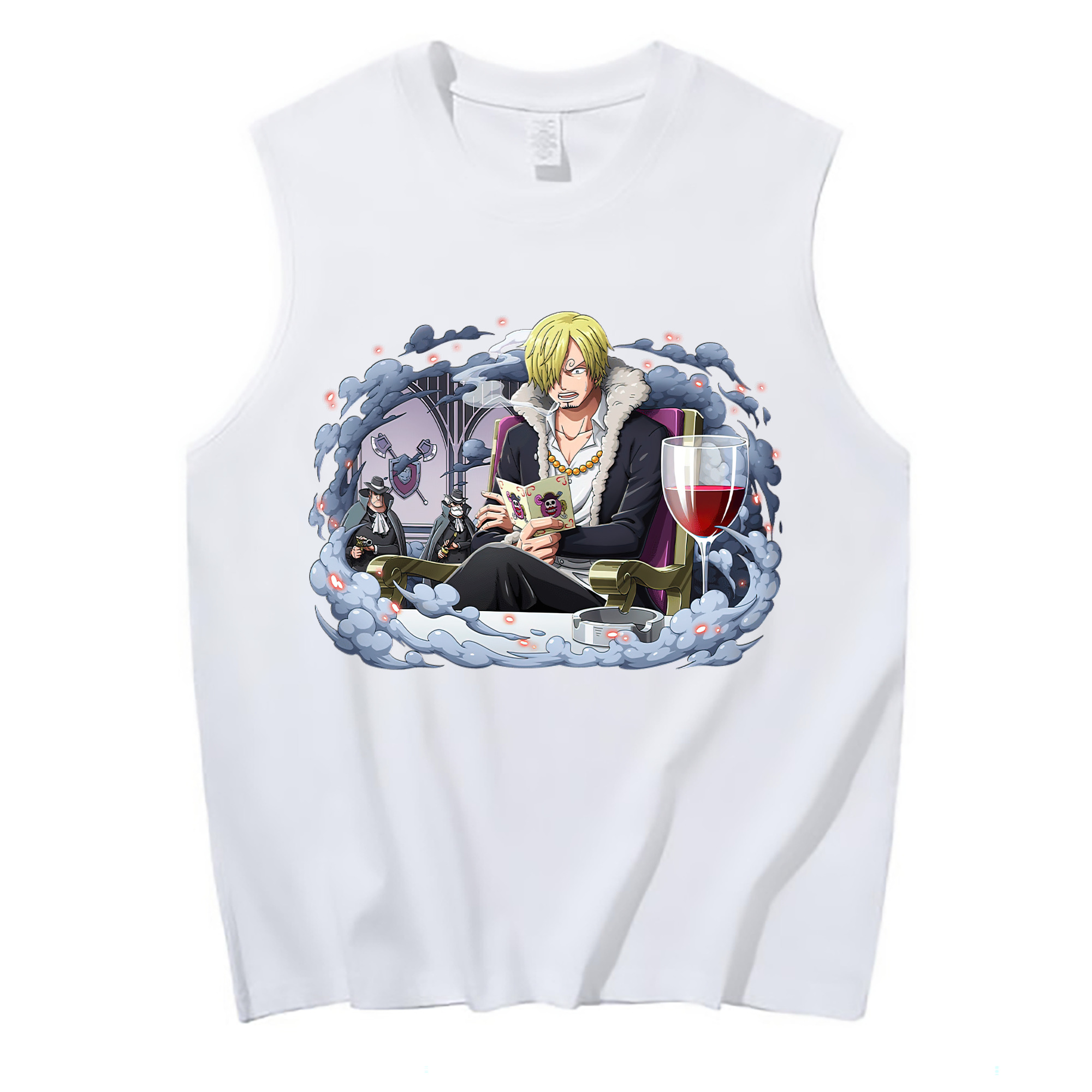 （画像用） ワンピース サンジ ONE PIECE Sanji コットン100％タンクトップ（フロントプリント）