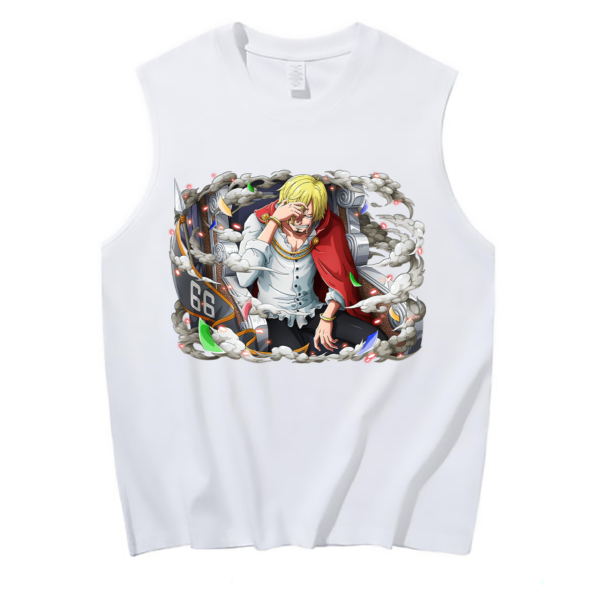 （画像用） ワンピース サンジ ONE PIECE Sanji コットン100％タンクトップ（フロントプリント）