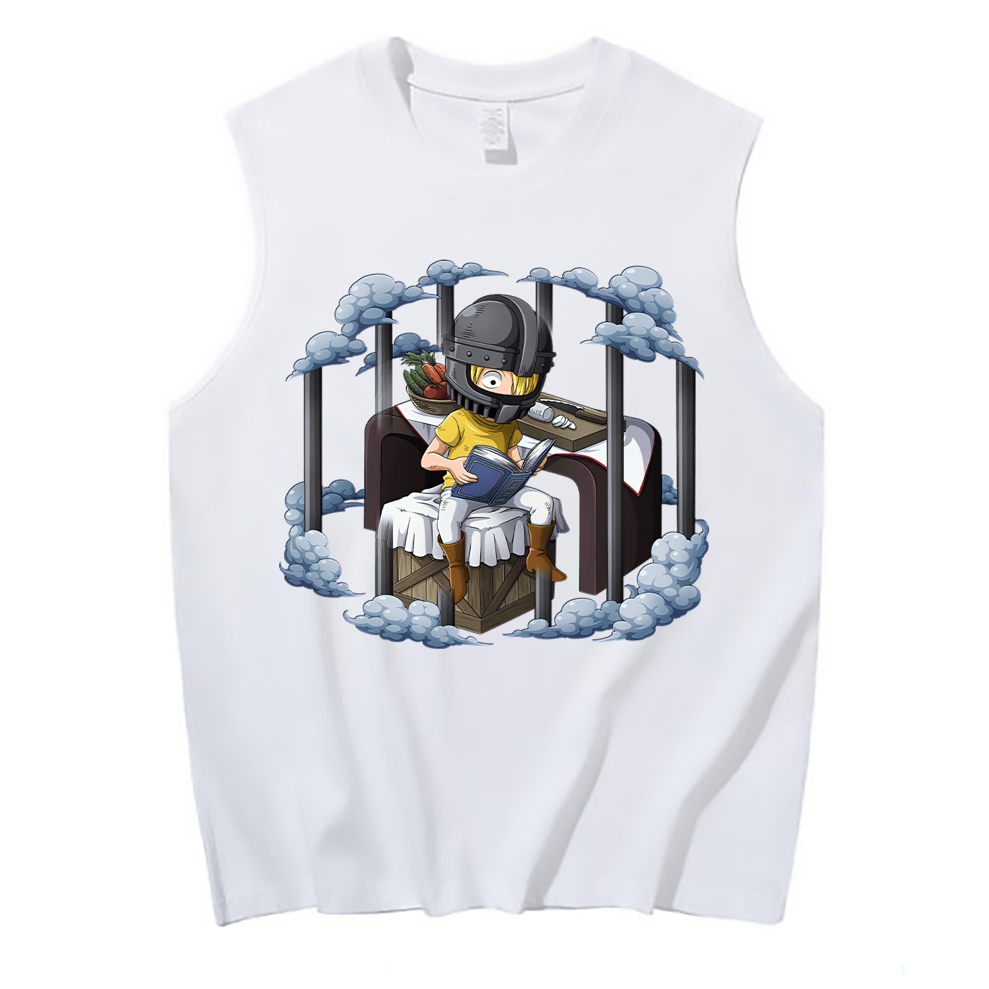 （画像用） ワンピース サンジ ONE PIECE Sanji コットン100％タンクトップ（フロントプリント）