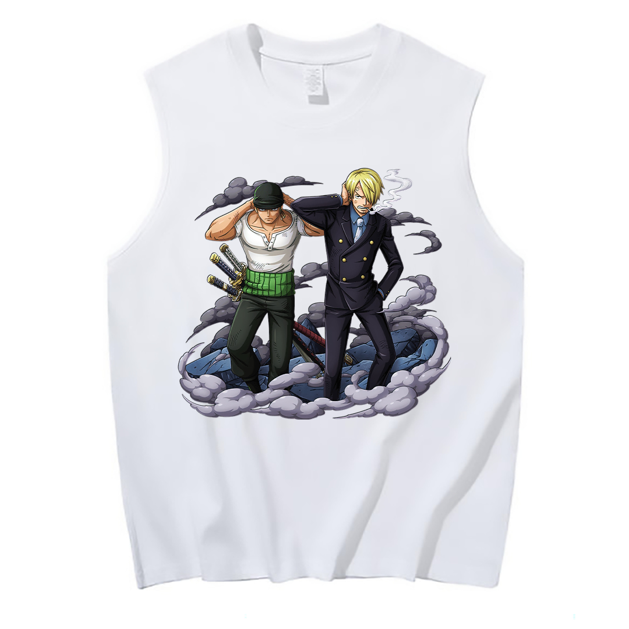 （画像用） ワンピース サンジ ONE PIECE Sanji コットン100％タンクトップ（フロントプリント）