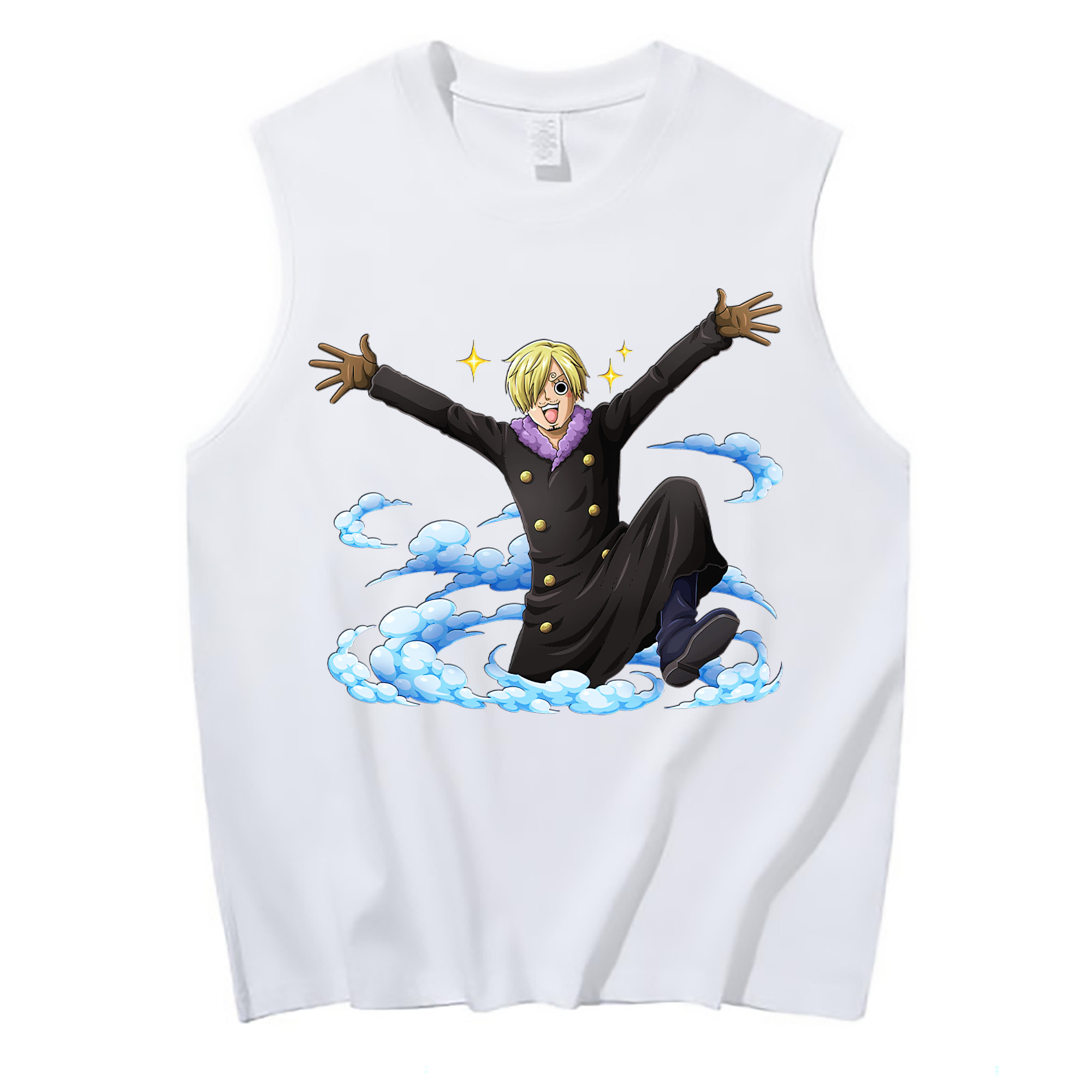 （画像用） ワンピース サンジ ONE PIECE Sanji コットン100％タンクトップ（フロントプリント）