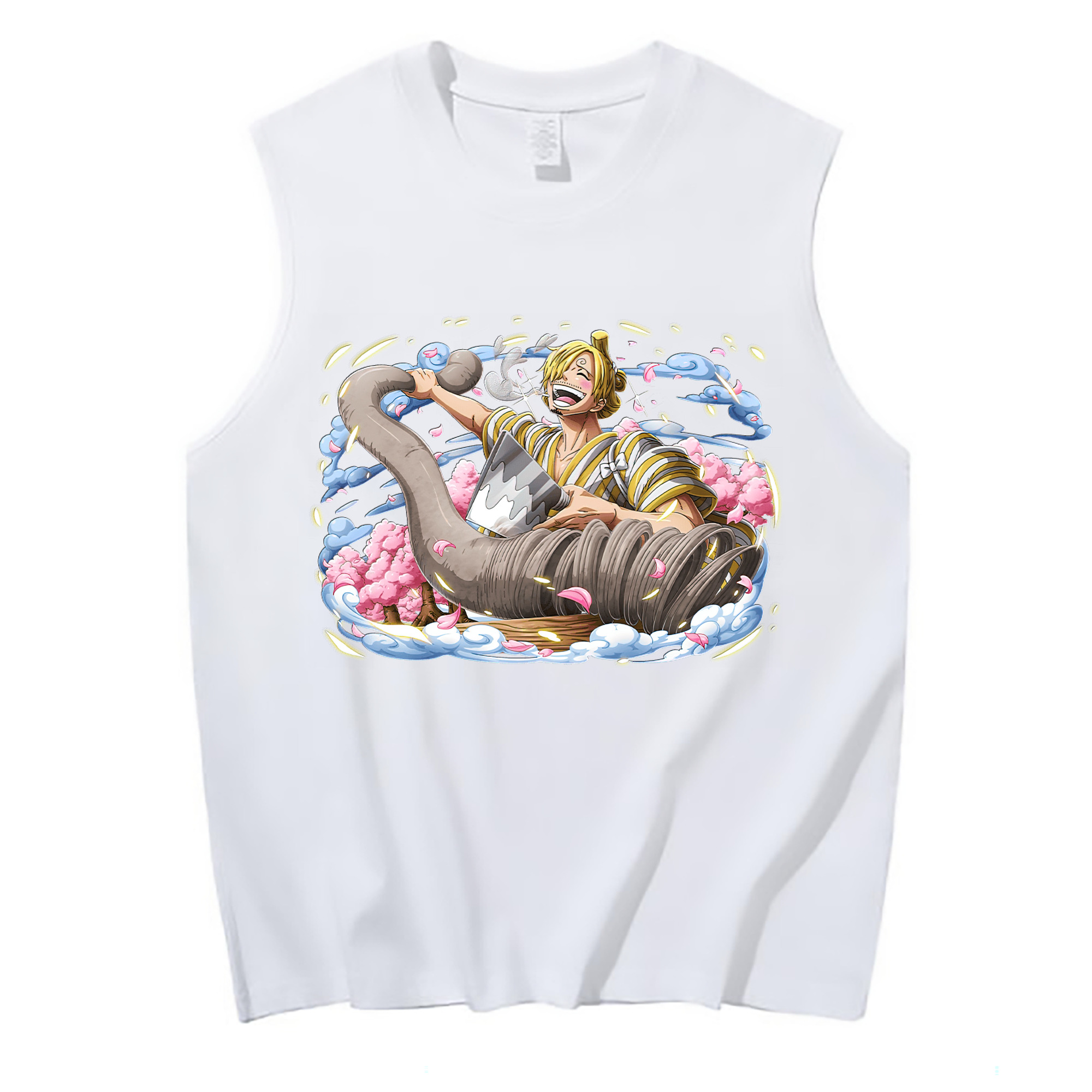 （画像用） ワンピース サンジ ONE PIECE Sanji コットン100％タンクトップ（フロントプリント）