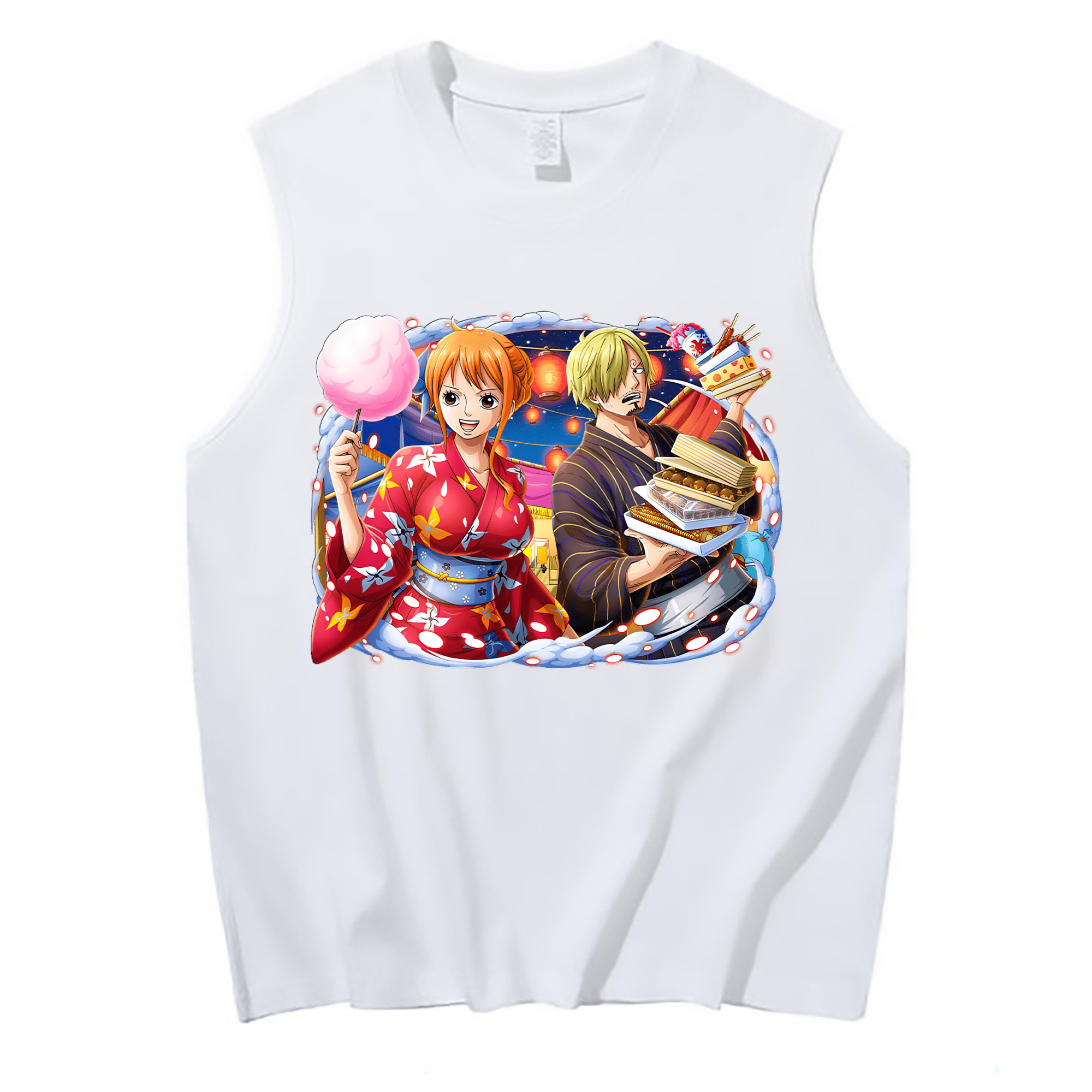 （画像用） ワンピース サンジ ONE PIECE Sanji コットン100％タンクトップ（フロントプリント）