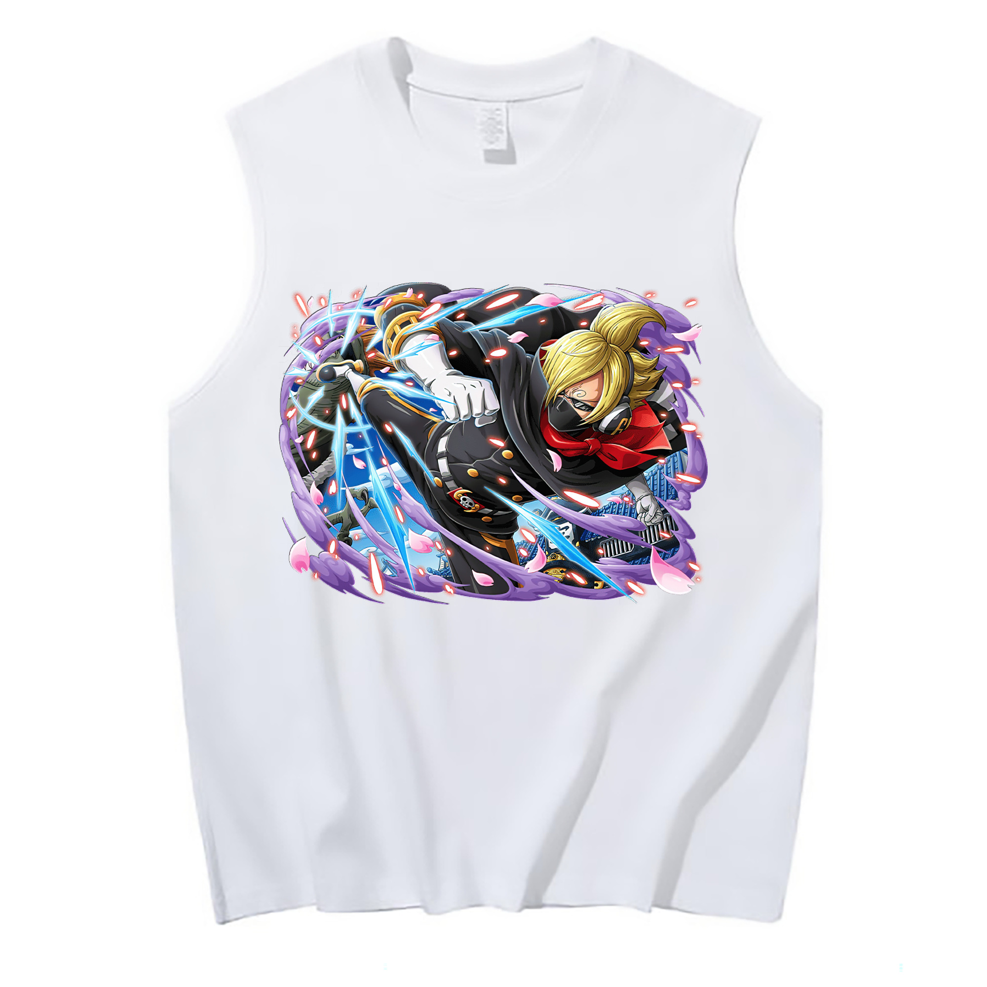 （画像用） ワンピース サンジ ONE PIECE Sanji コットン100％タンクトップ（フロントプリント）