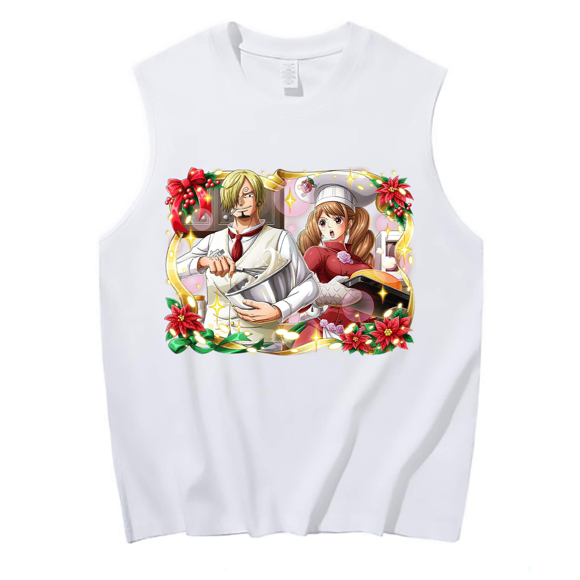 （画像用） ワンピース サンジ ONE PIECE Sanji コットン100％タンクトップ（フロントプリント）