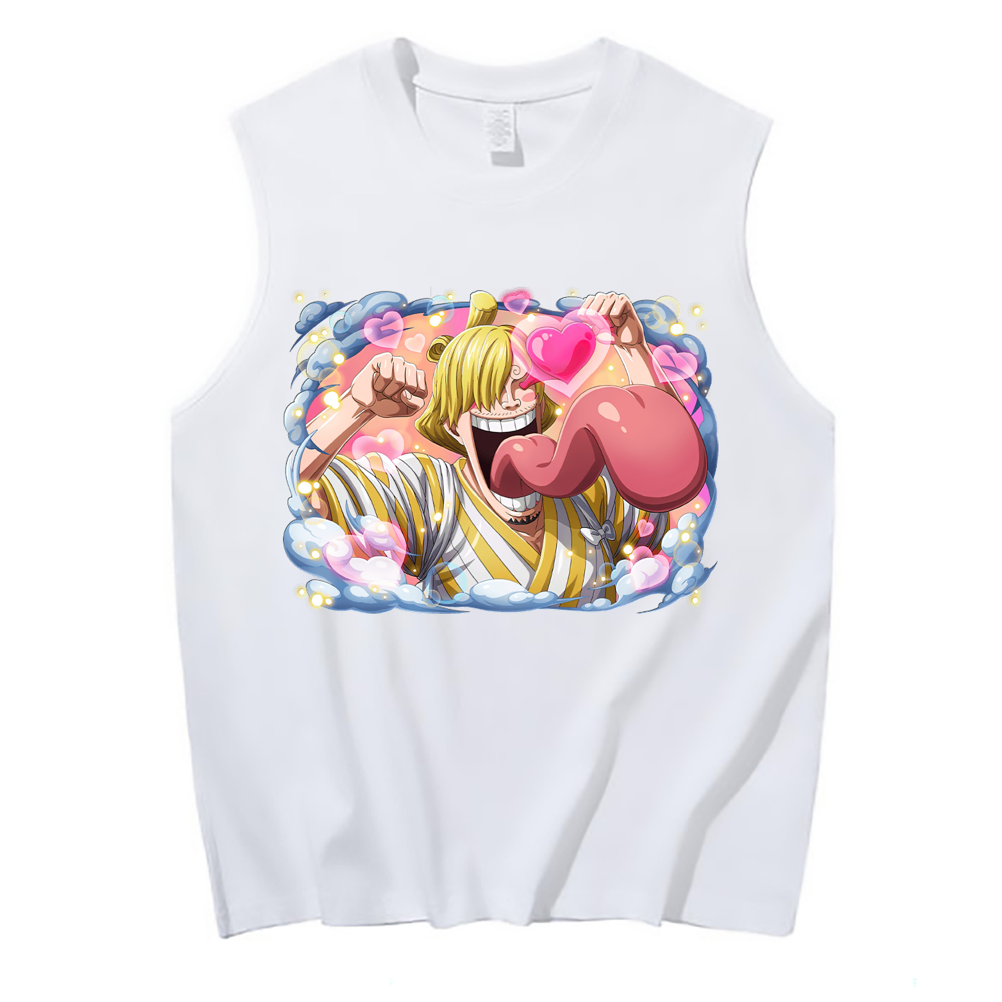 （画像用） ワンピース サンジ ONE PIECE Sanji コットン100％タンクトップ（フロントプリント）