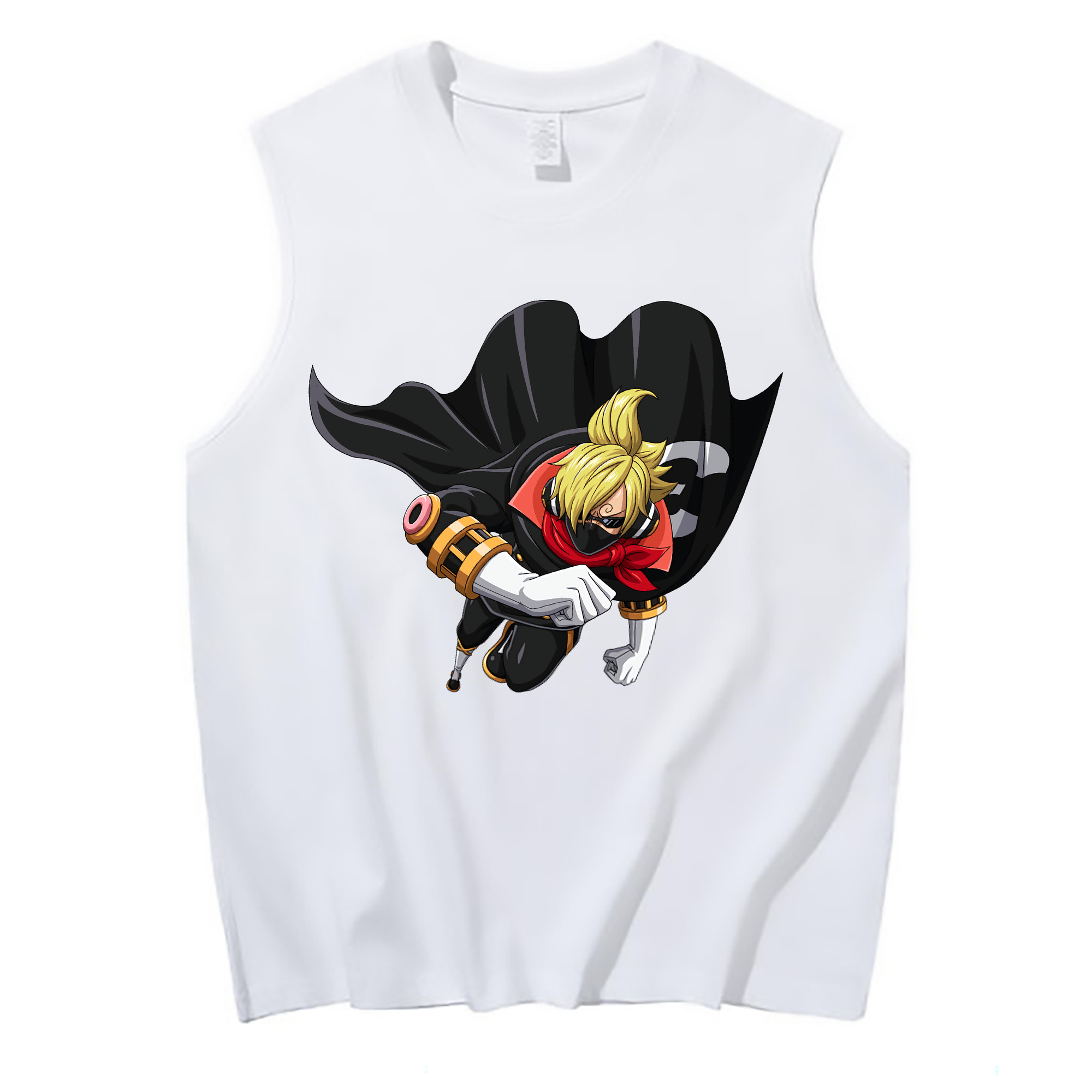 （画像用） ワンピース サンジ ONE PIECE Sanji コットン100％タンクトップ（フロントプリント）