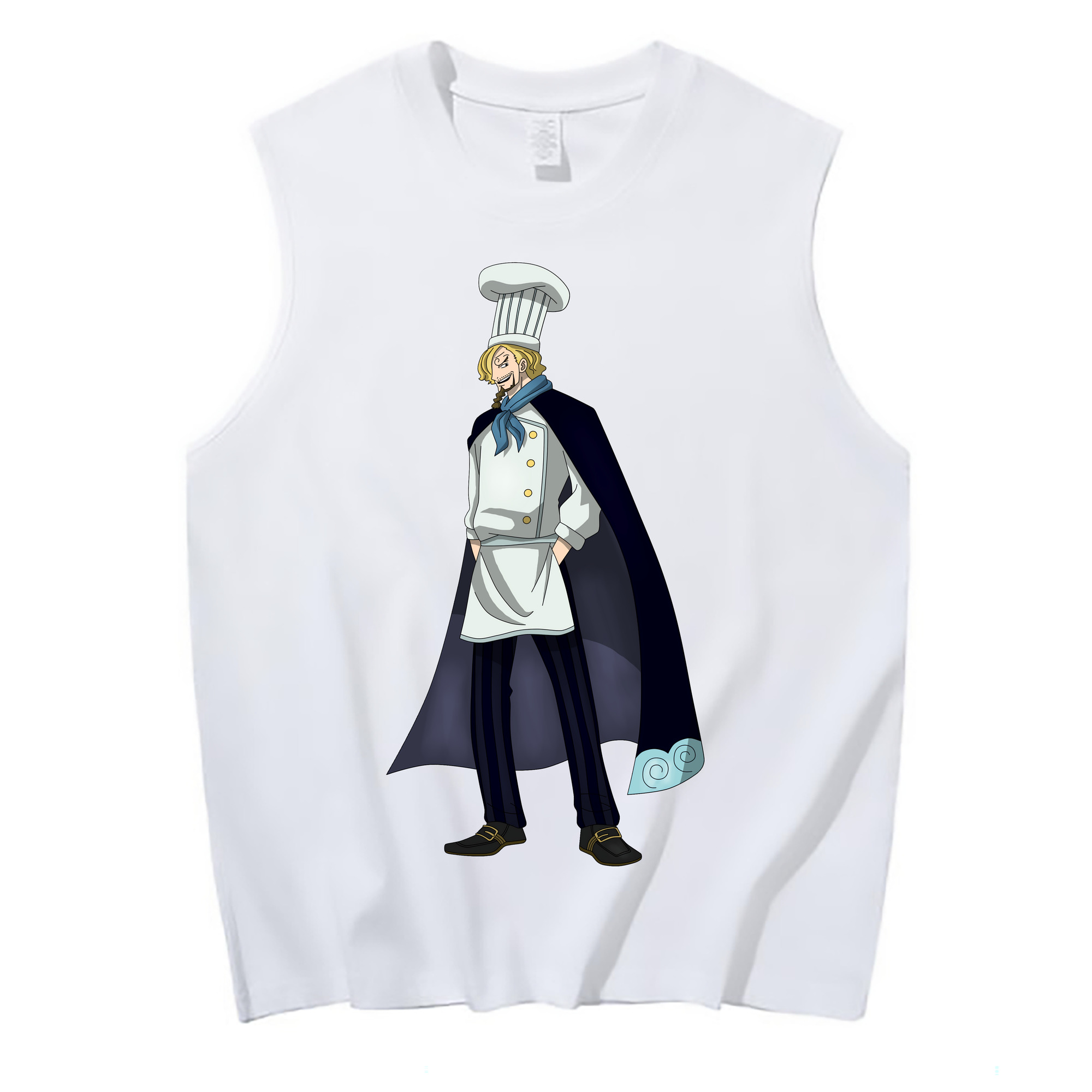 （画像用） ワンピース サンジ ONE PIECE Sanji コットン100％タンクトップ（フロントプリント）
