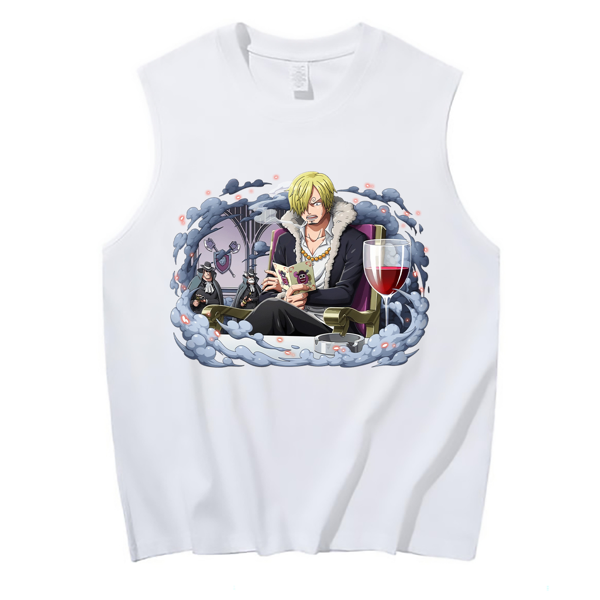（画像用） ワンピース サンジ ONE PIECE Sanji コットン100％タンクトップ（フロントプリント）