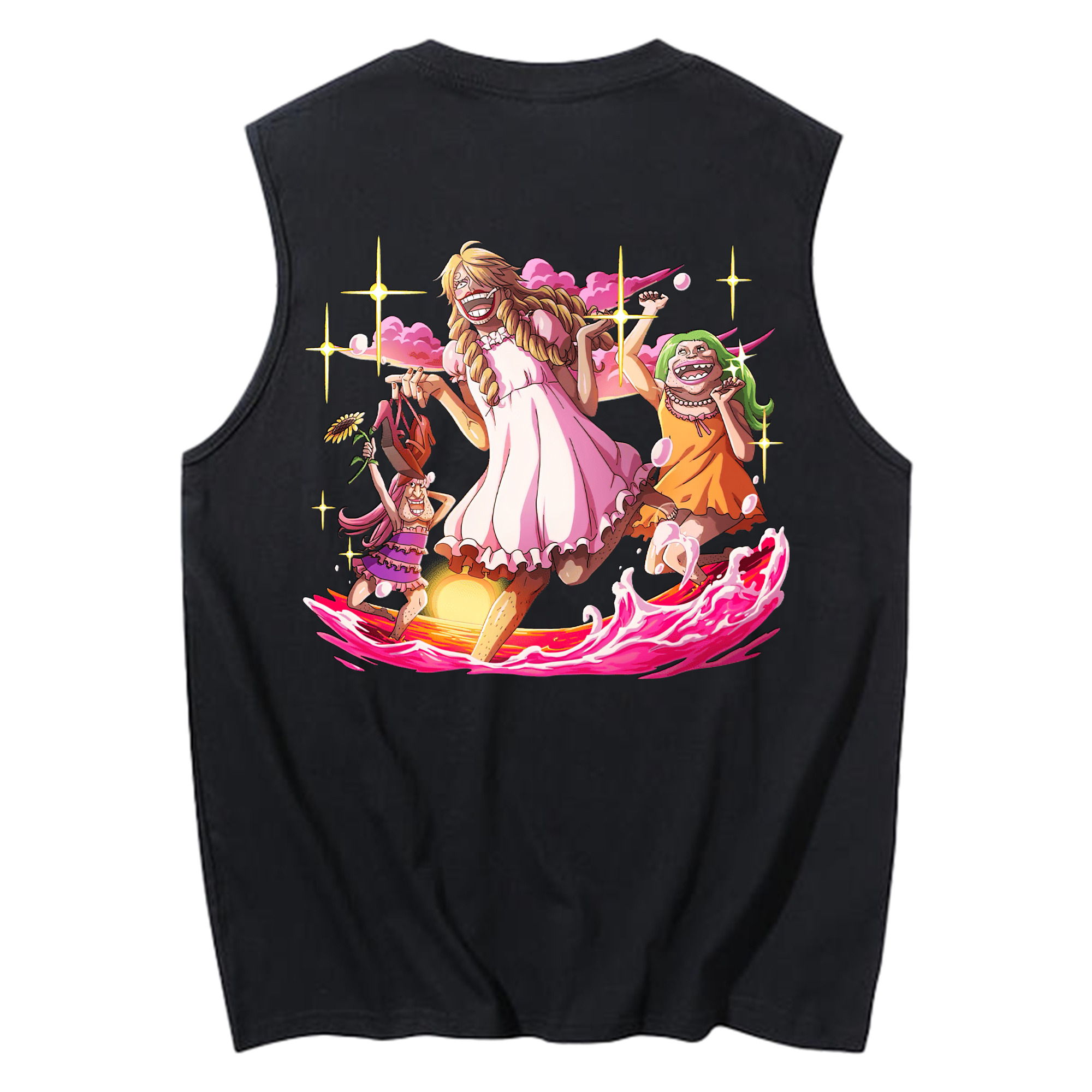 （画像用） ワンピース サンジ ONE PIECE Sanji コットン100％タンクトップ（背面プリント）