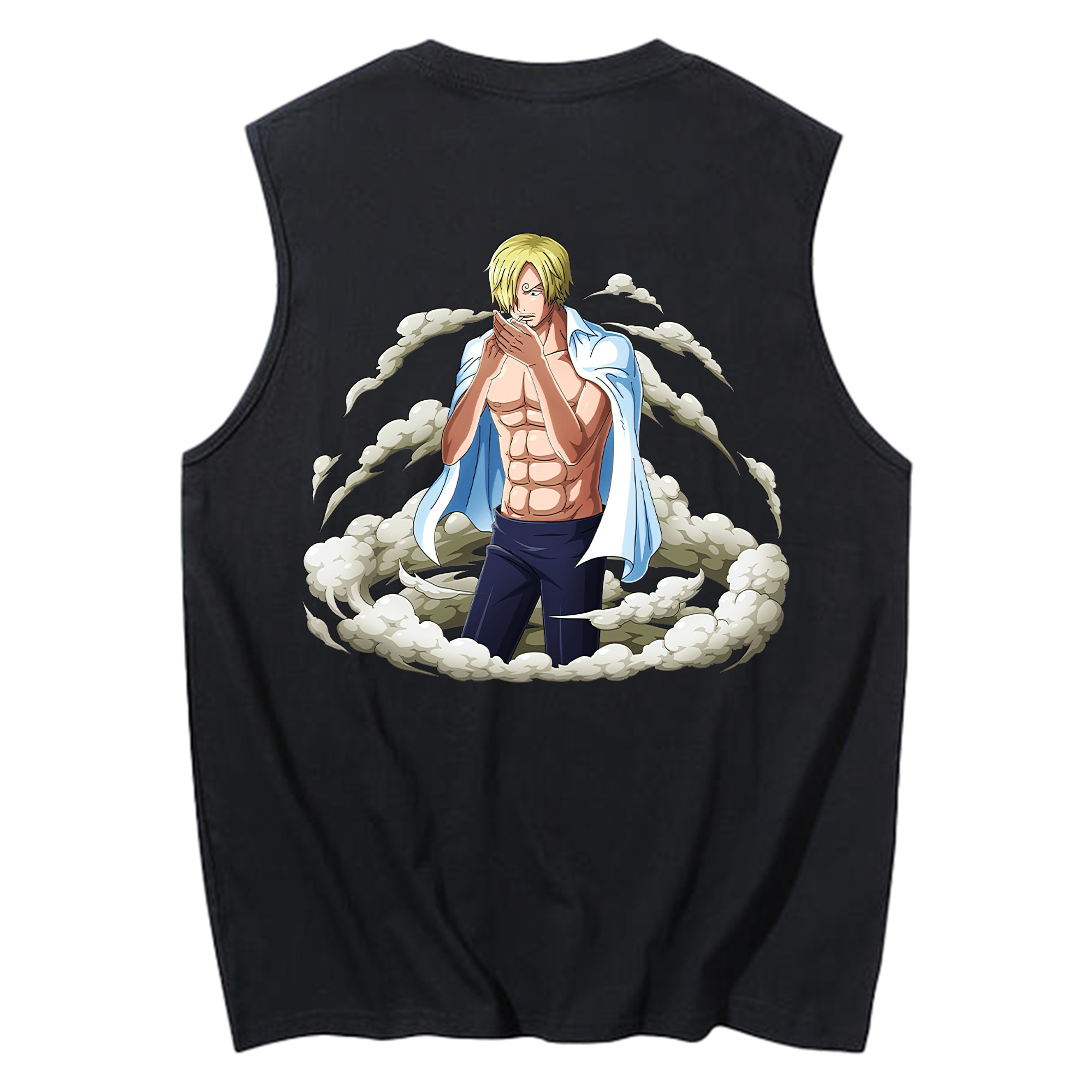 （画像用） ワンピース サンジ ONE PIECE Sanji コットン100％タンクトップ（背面プリント）