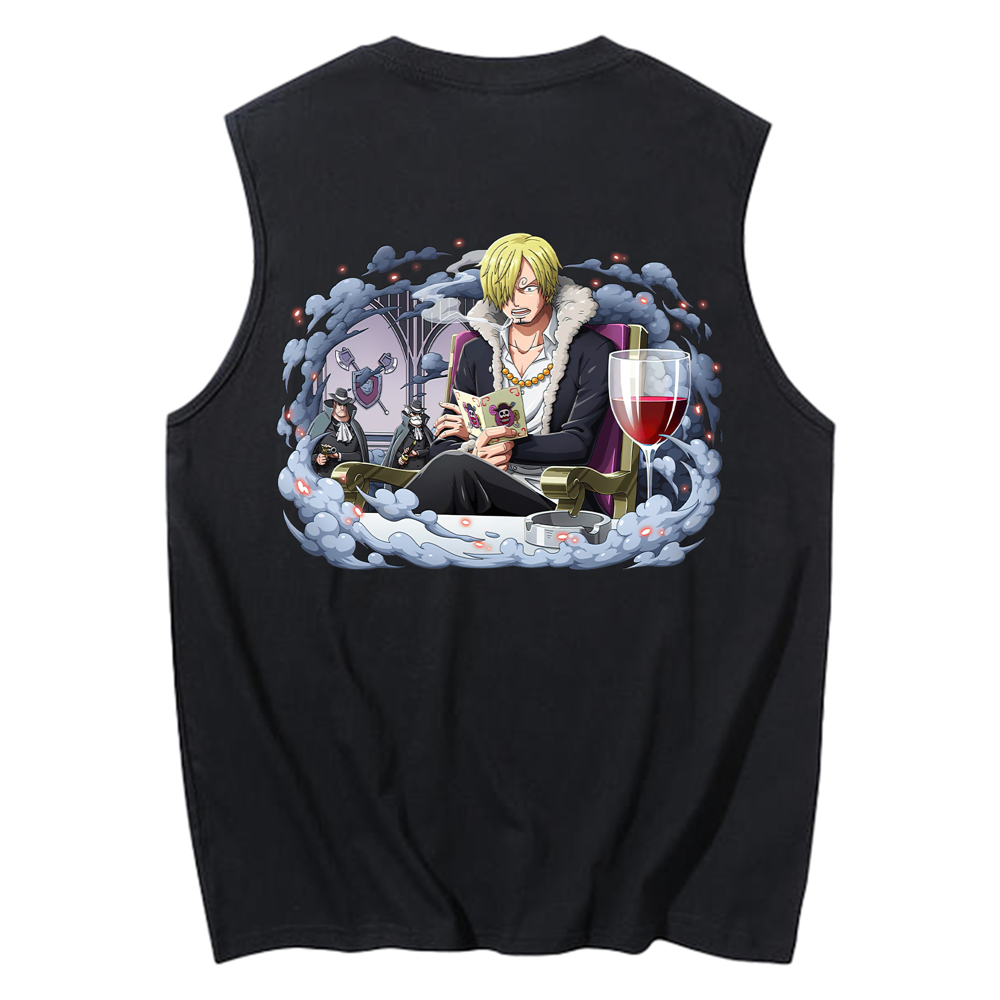 （画像用） ワンピース サンジ ONE PIECE Sanji コットン100％タンクトップ（背面プリント）
