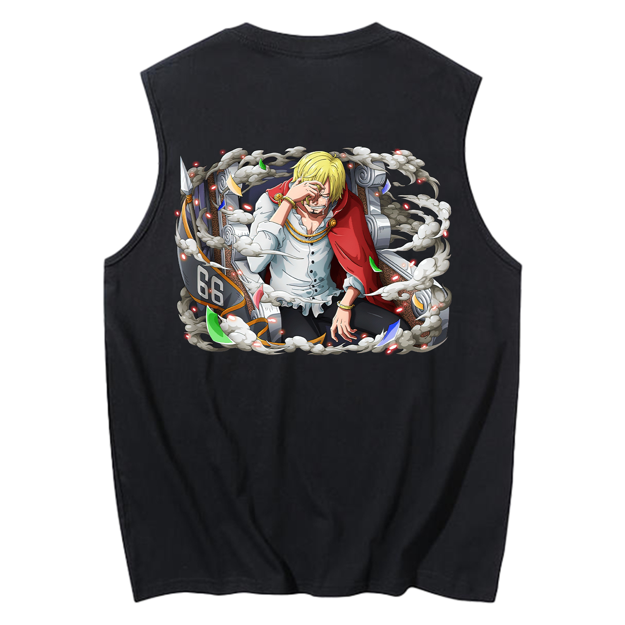 （画像用） ワンピース サンジ ONE PIECE Sanji コットン100％タンクトップ（背面プリント）