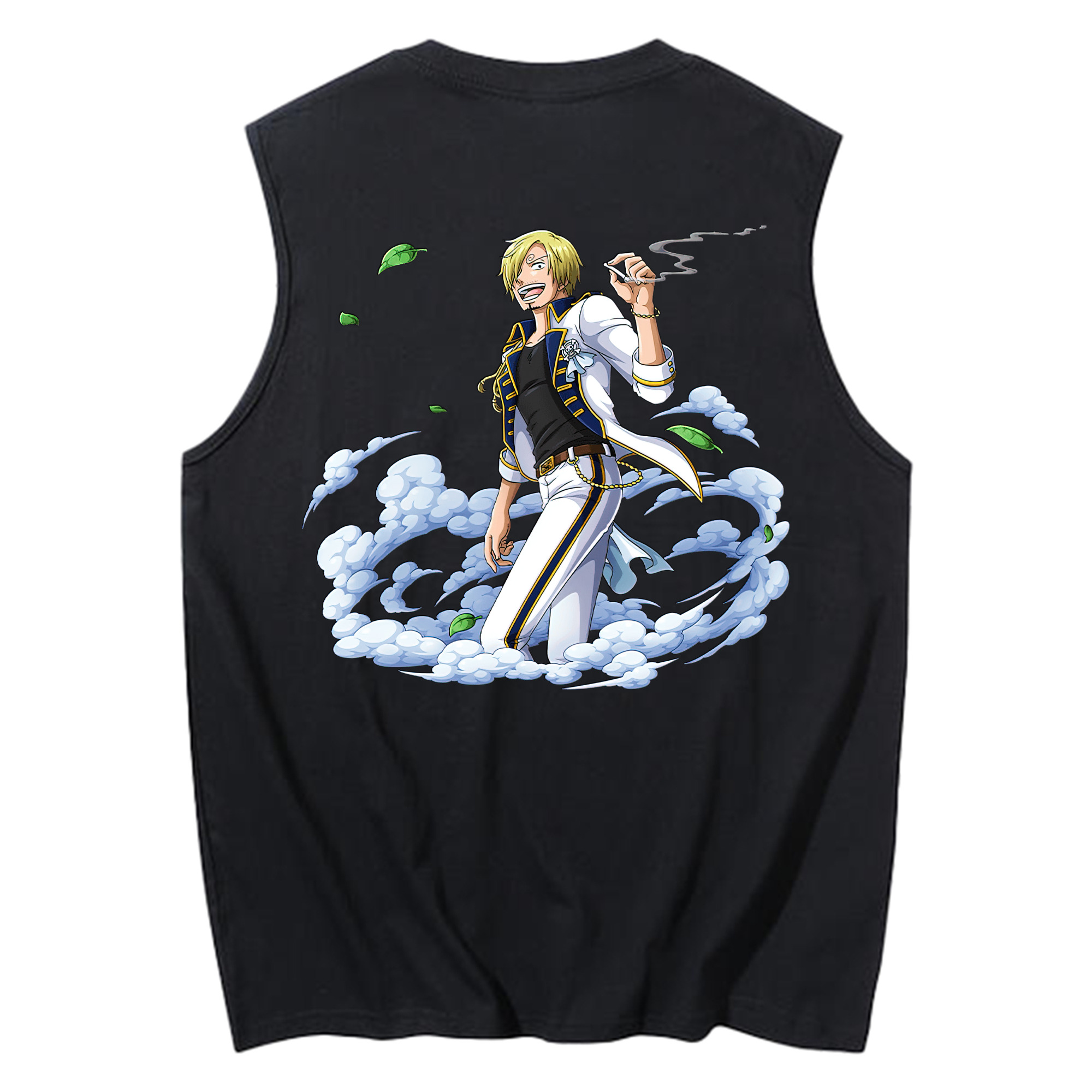 （画像用） ワンピース サンジ ONE PIECE Sanji コットン100％タンクトップ（背面プリント）