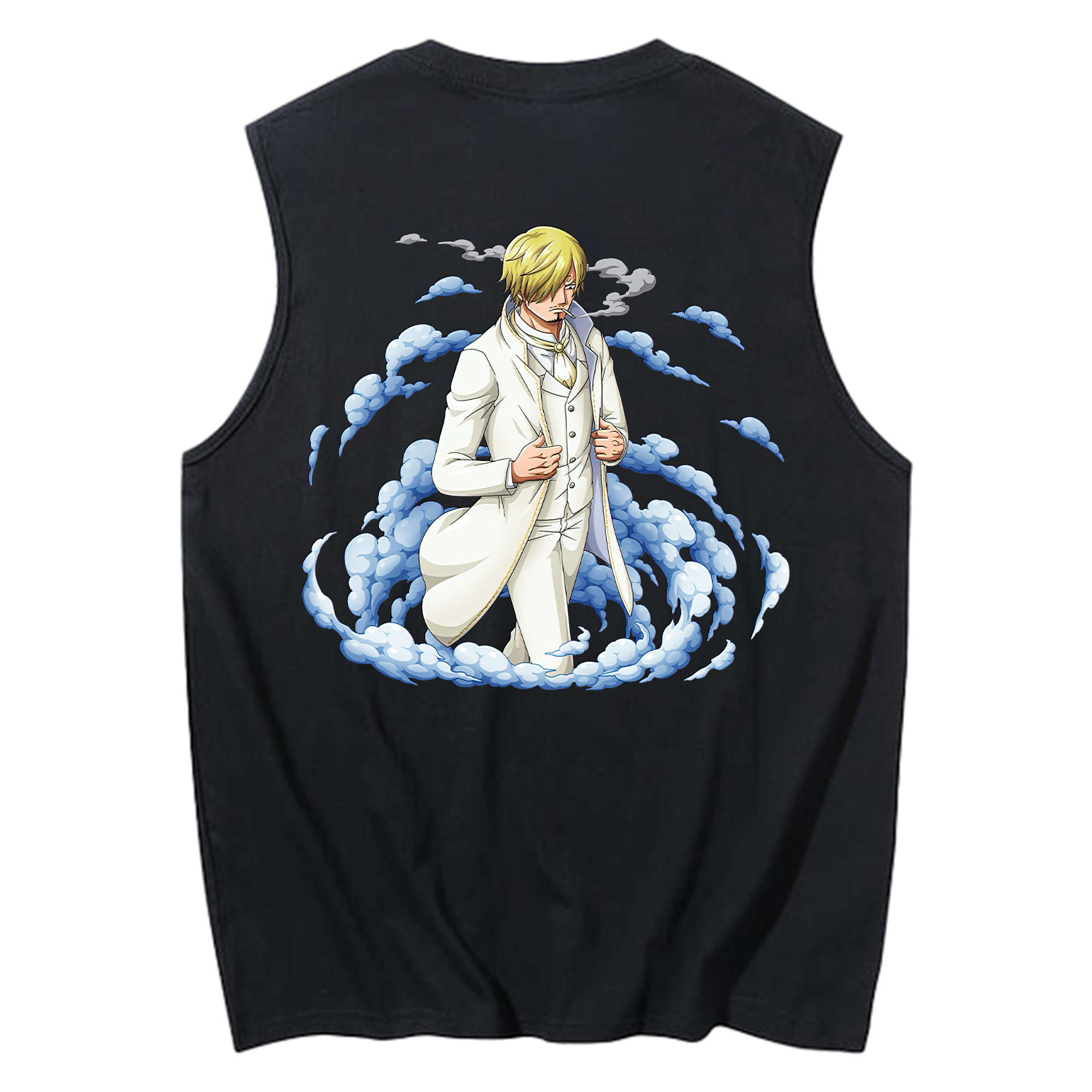 （画像用） ワンピース サンジ ONE PIECE Sanji コットン100％タンクトップ（背面プリント）