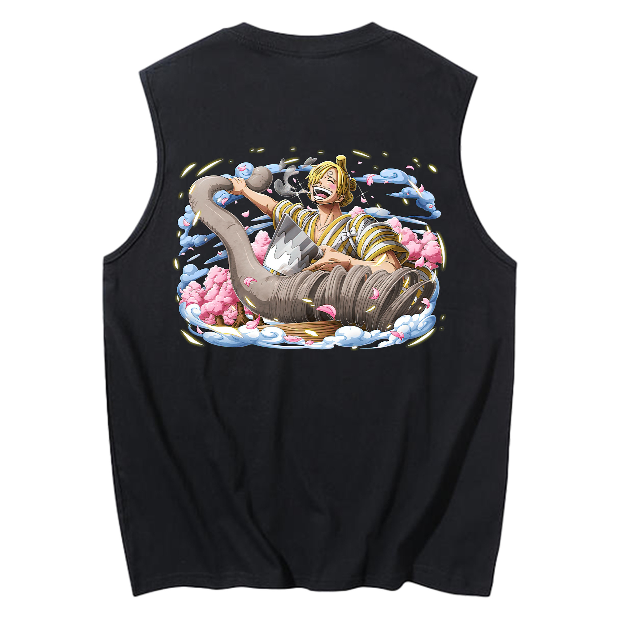 （画像用） ワンピース サンジ ONE PIECE Sanji コットン100％タンクトップ（背面プリント）