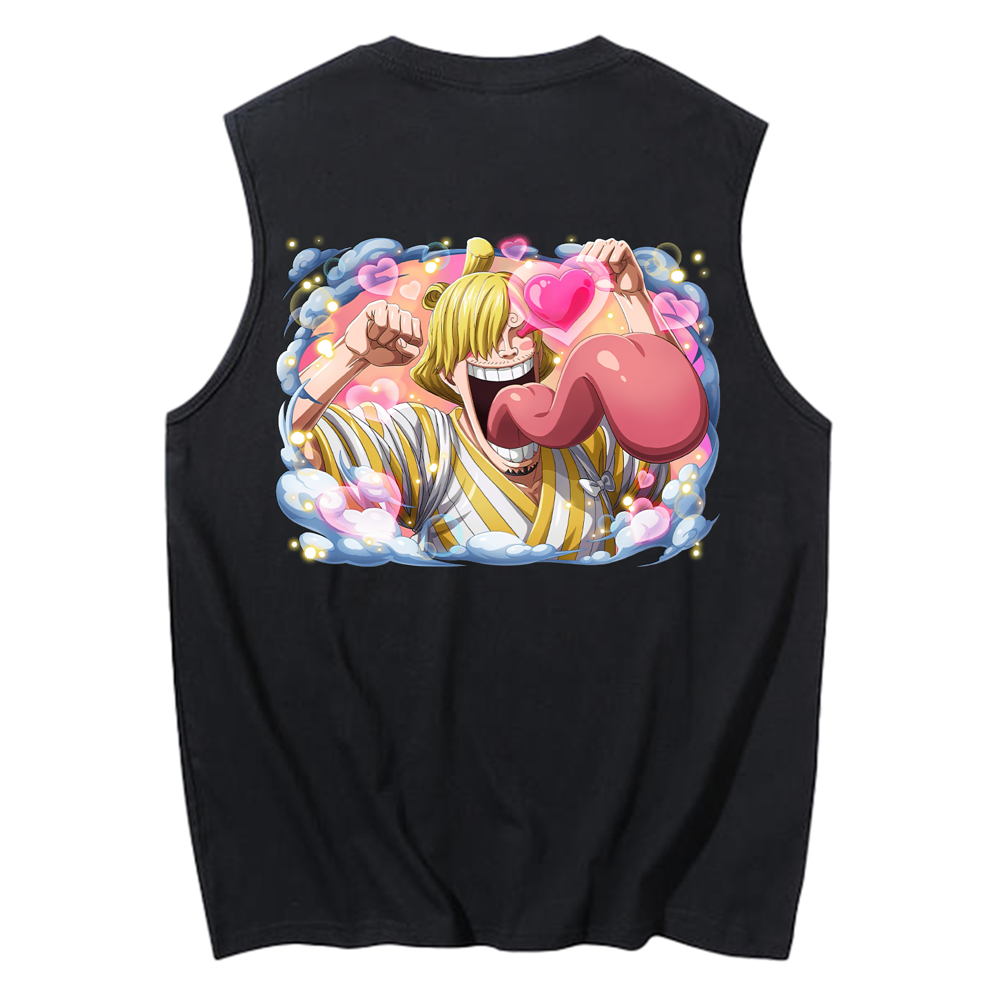 （画像用） ワンピース サンジ ONE PIECE Sanji コットン100％タンクトップ（背面プリント）