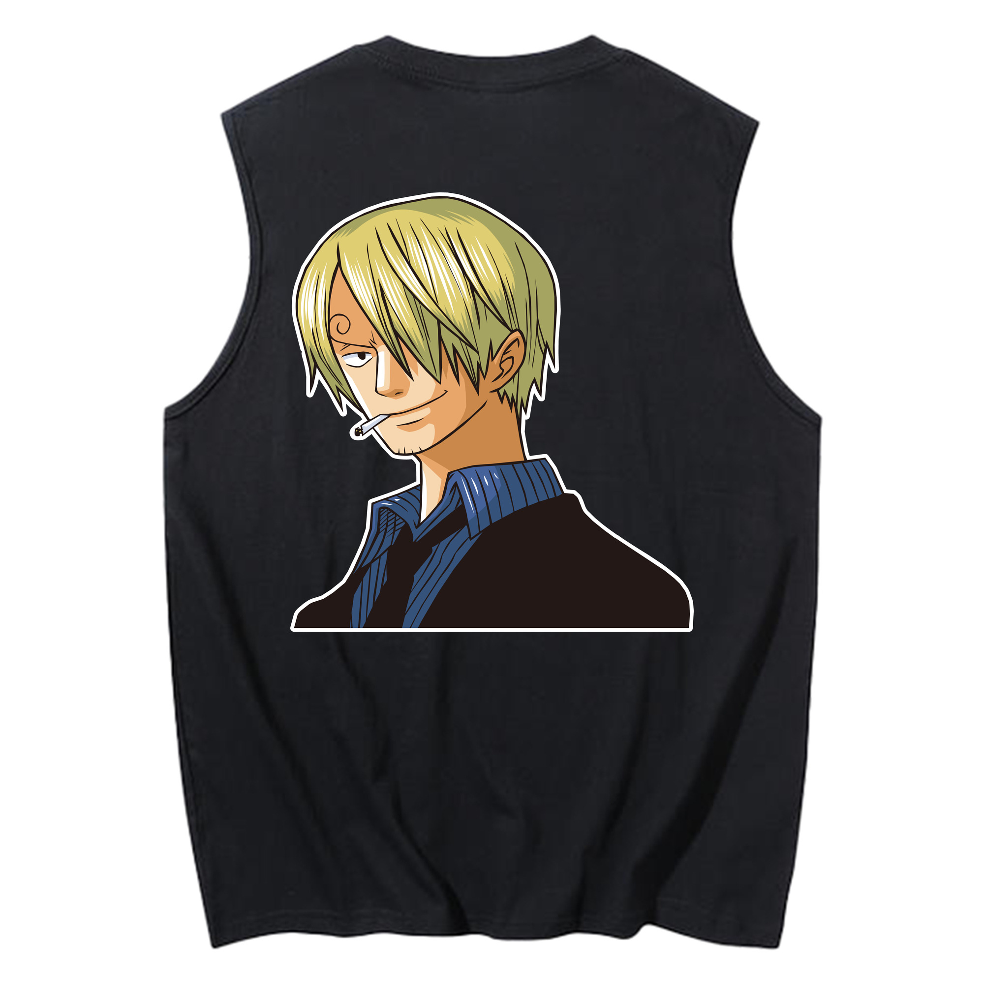 （画像用） ワンピース サンジ ONE PIECE Sanji コットン100％タンクトップ（背面プリント）