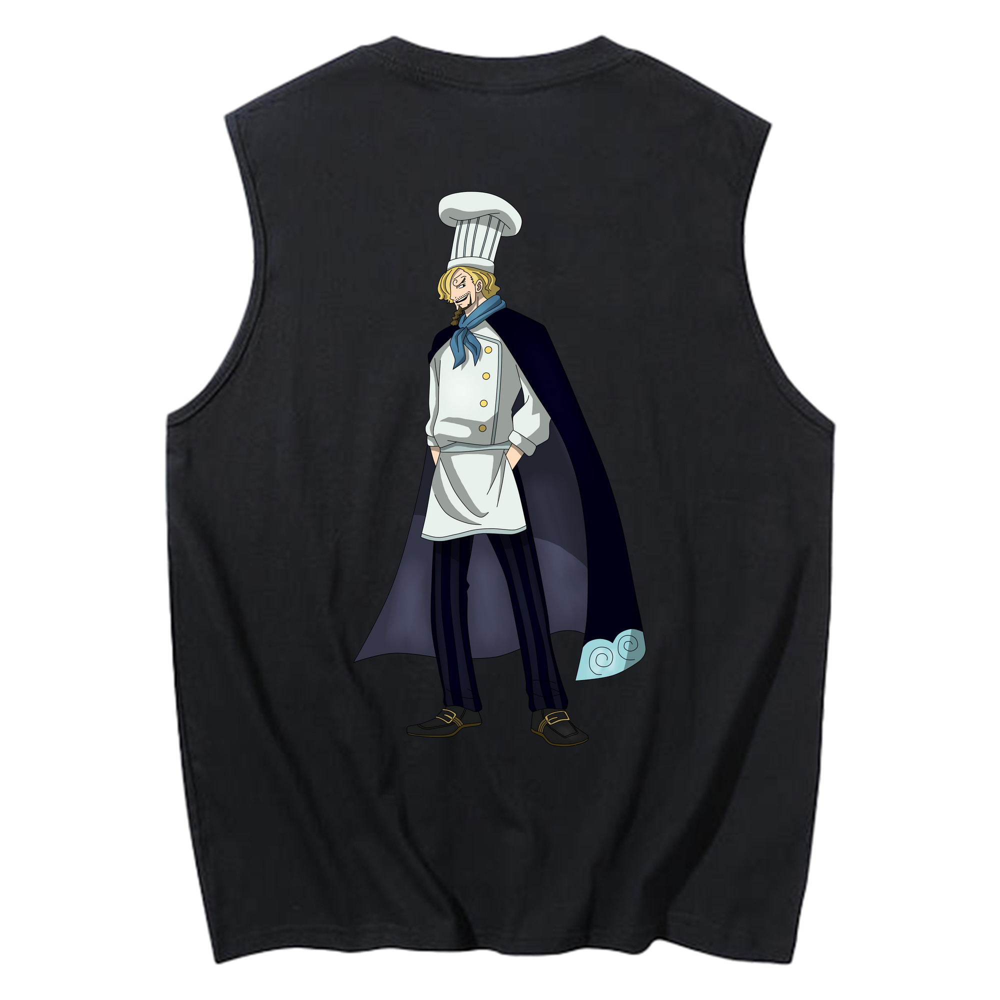 （画像用） ワンピース サンジ ONE PIECE Sanji コットン100％タンクトップ（背面プリント）